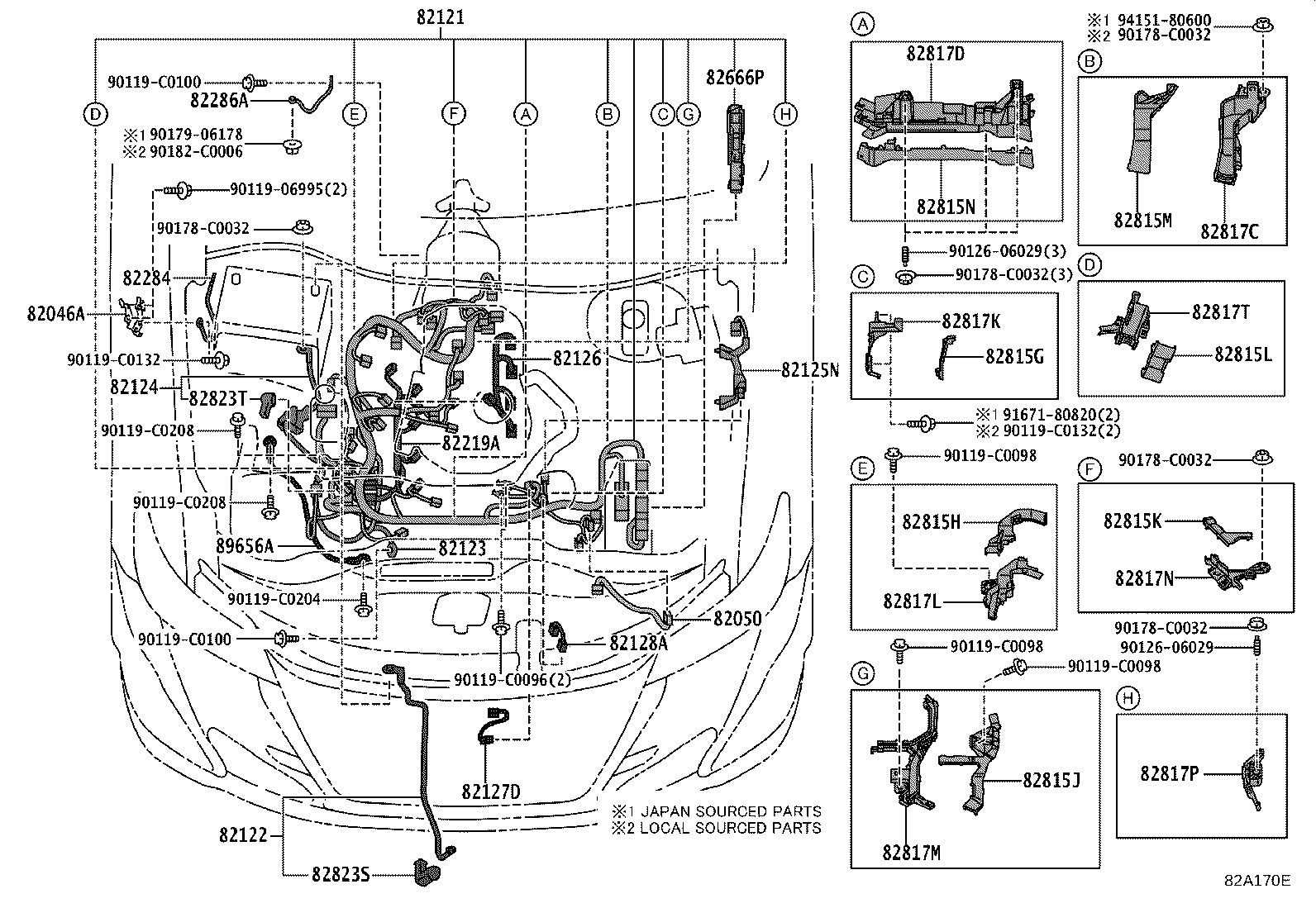 82142-0N050 WIRE, INSTRUMENT PANEL, NO.2 product image