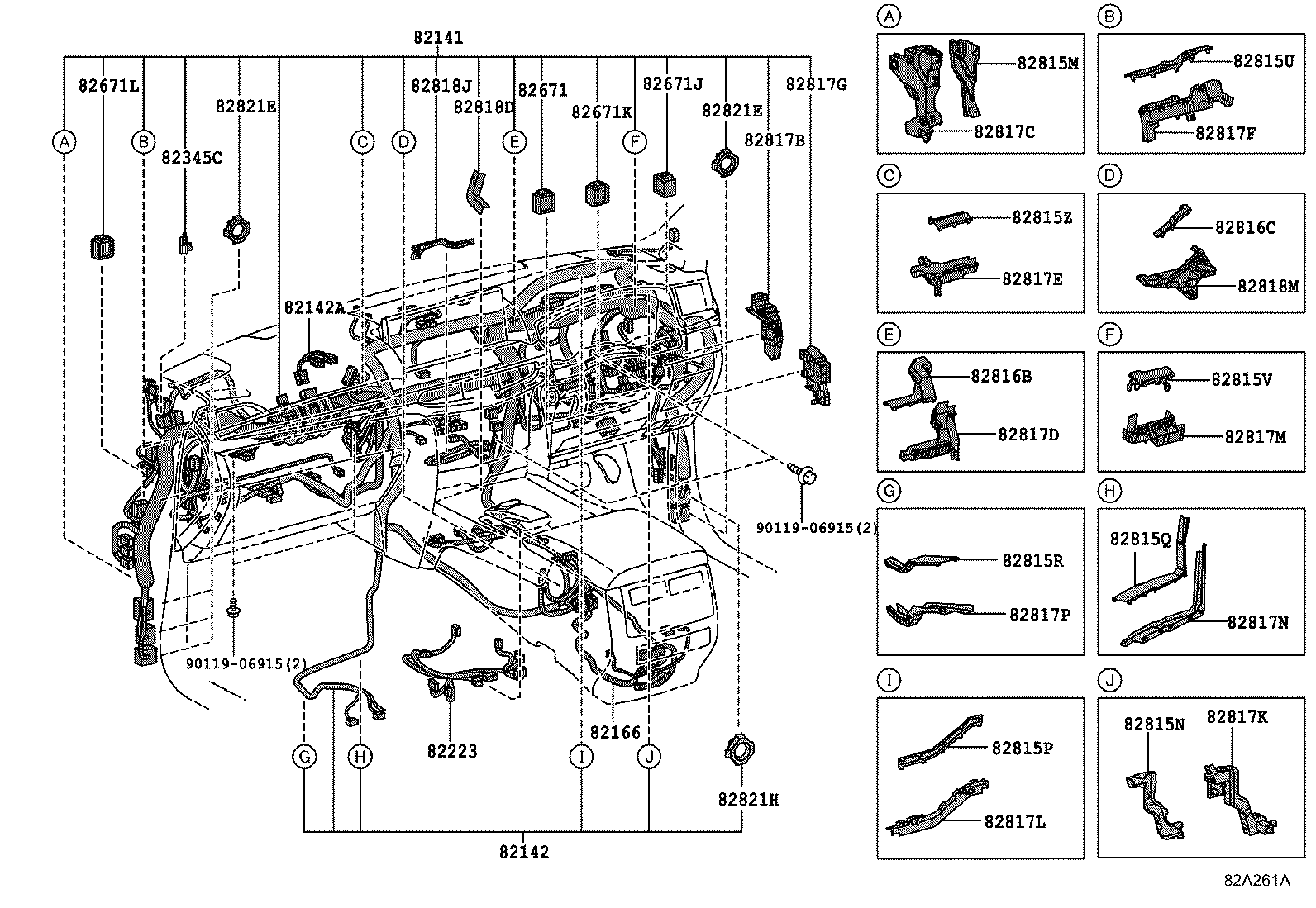 82142-60M00 WIRE, INSTRUMENT PANEL, NO.2 product image