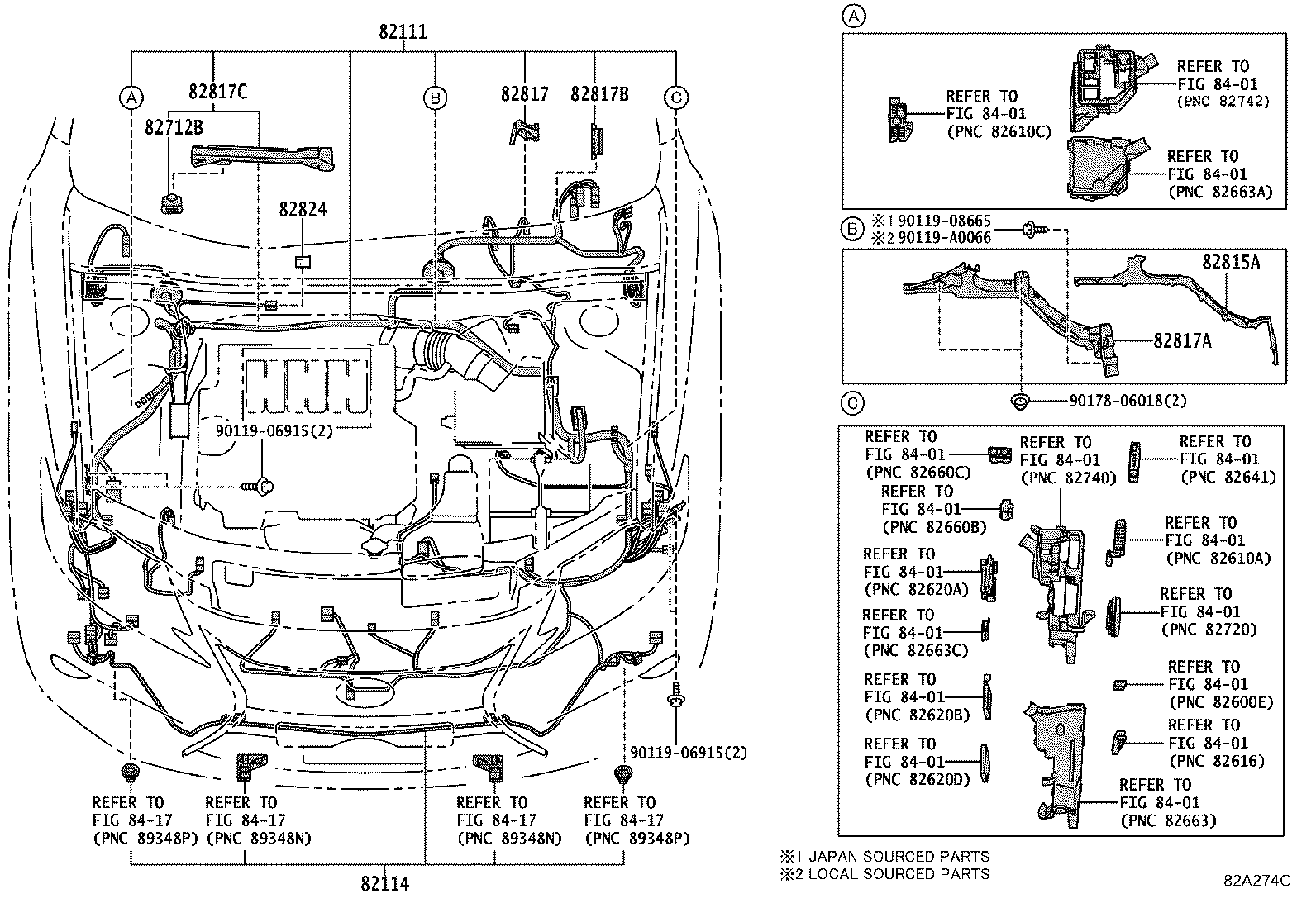 Toyota 82143-06440 WIRE, INSTRUMENT PANEL, NO.3