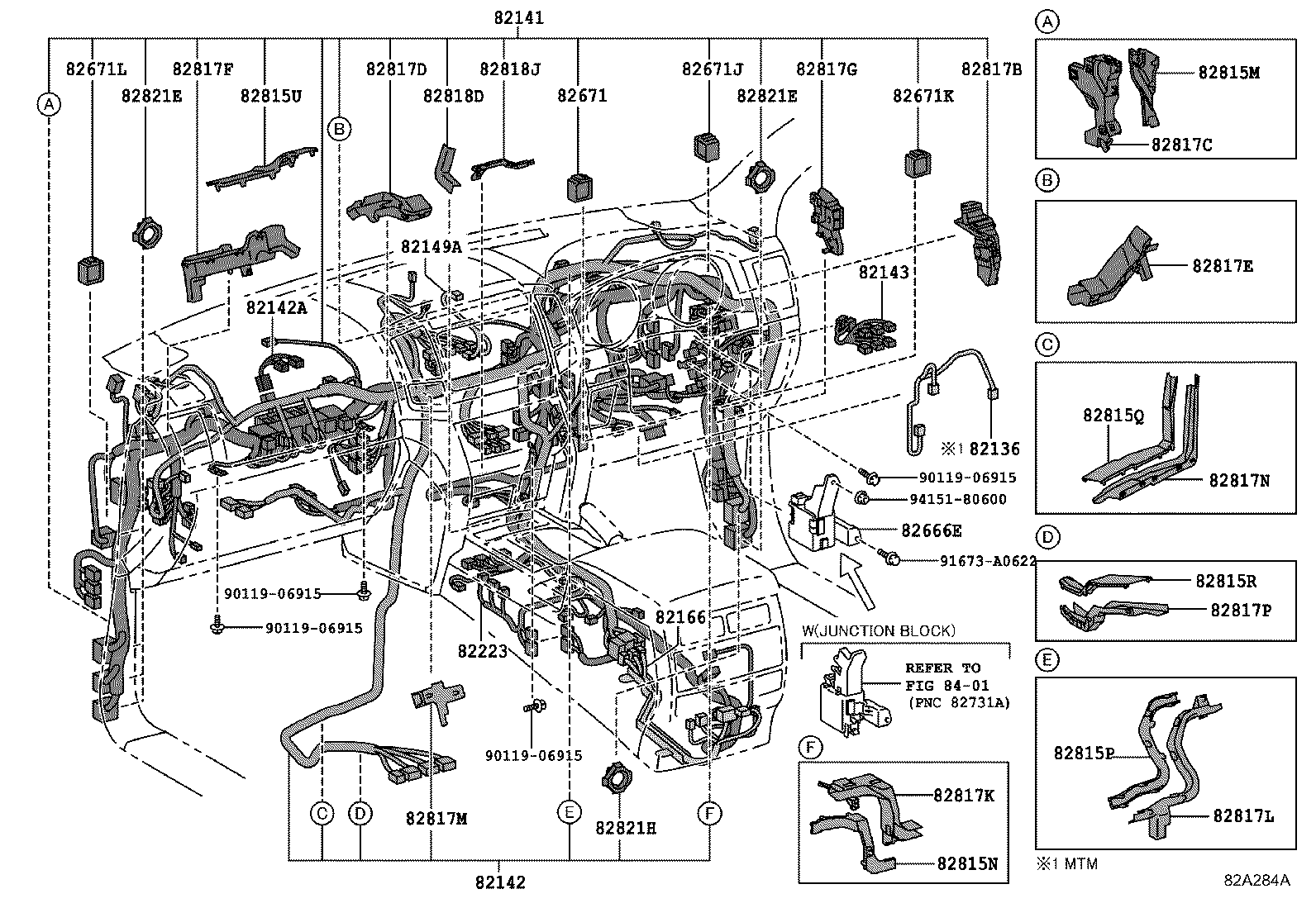 82142-60212 WIRE, INSTRUMENT PANEL, NO.2 product image