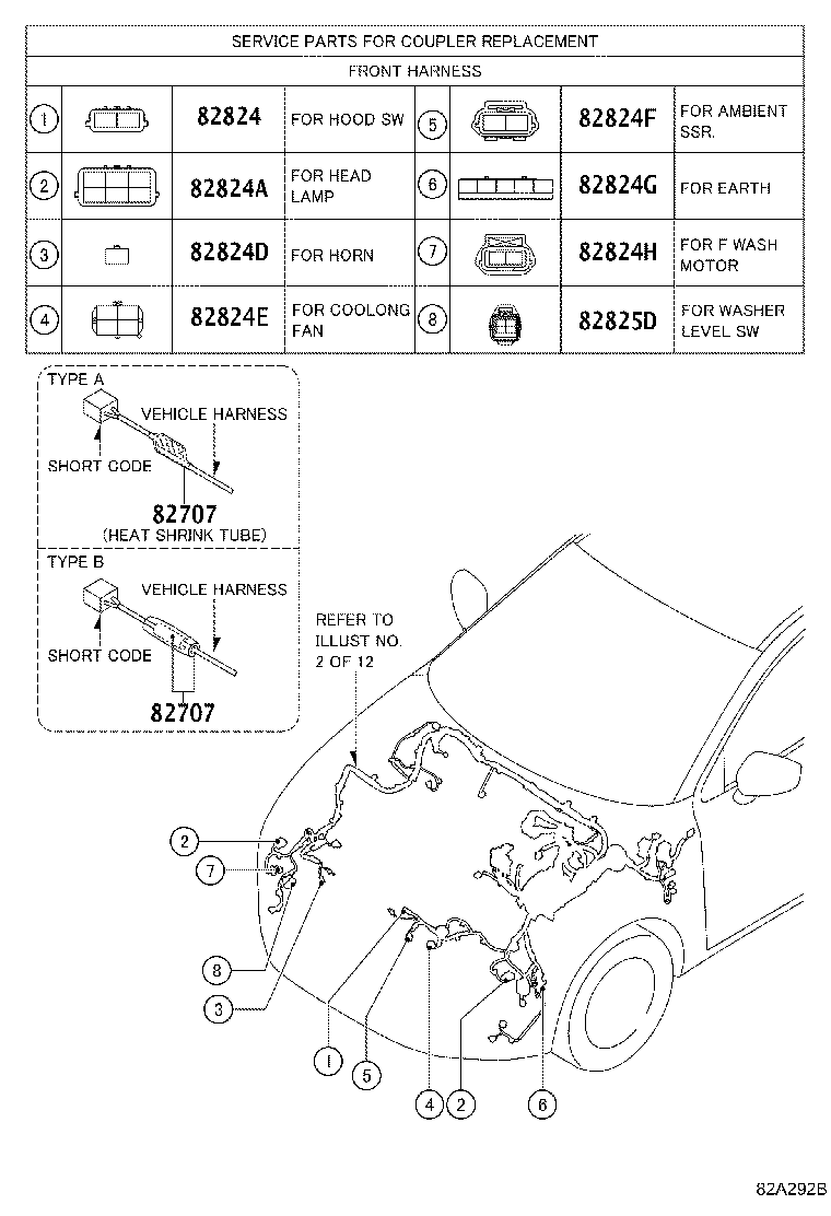 Toyota 82161-WB034 WIRE, FLOOR