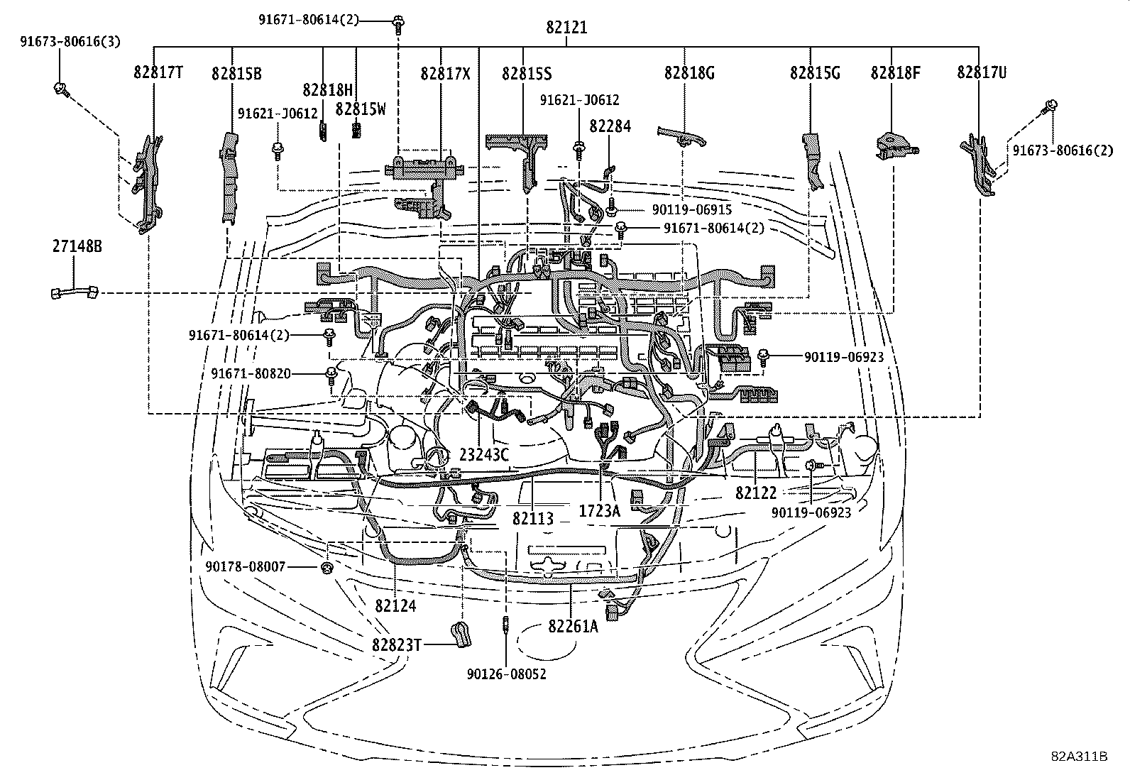 82142-60M00 WIRE, INSTRUMENT PANEL, NO.2 product image