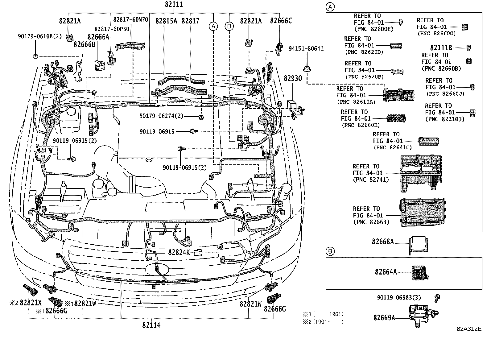 82142-60C80 WIRE, INSTRUMENT PANEL, NO.2 product image