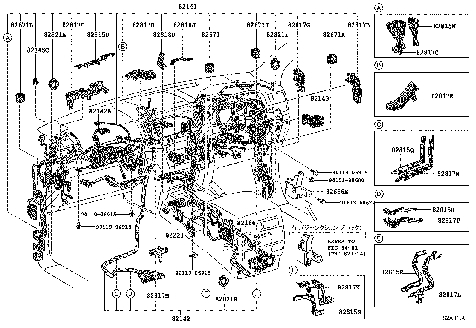 82142-60C80 WIRE, INSTRUMENT PANEL, NO.2 product image