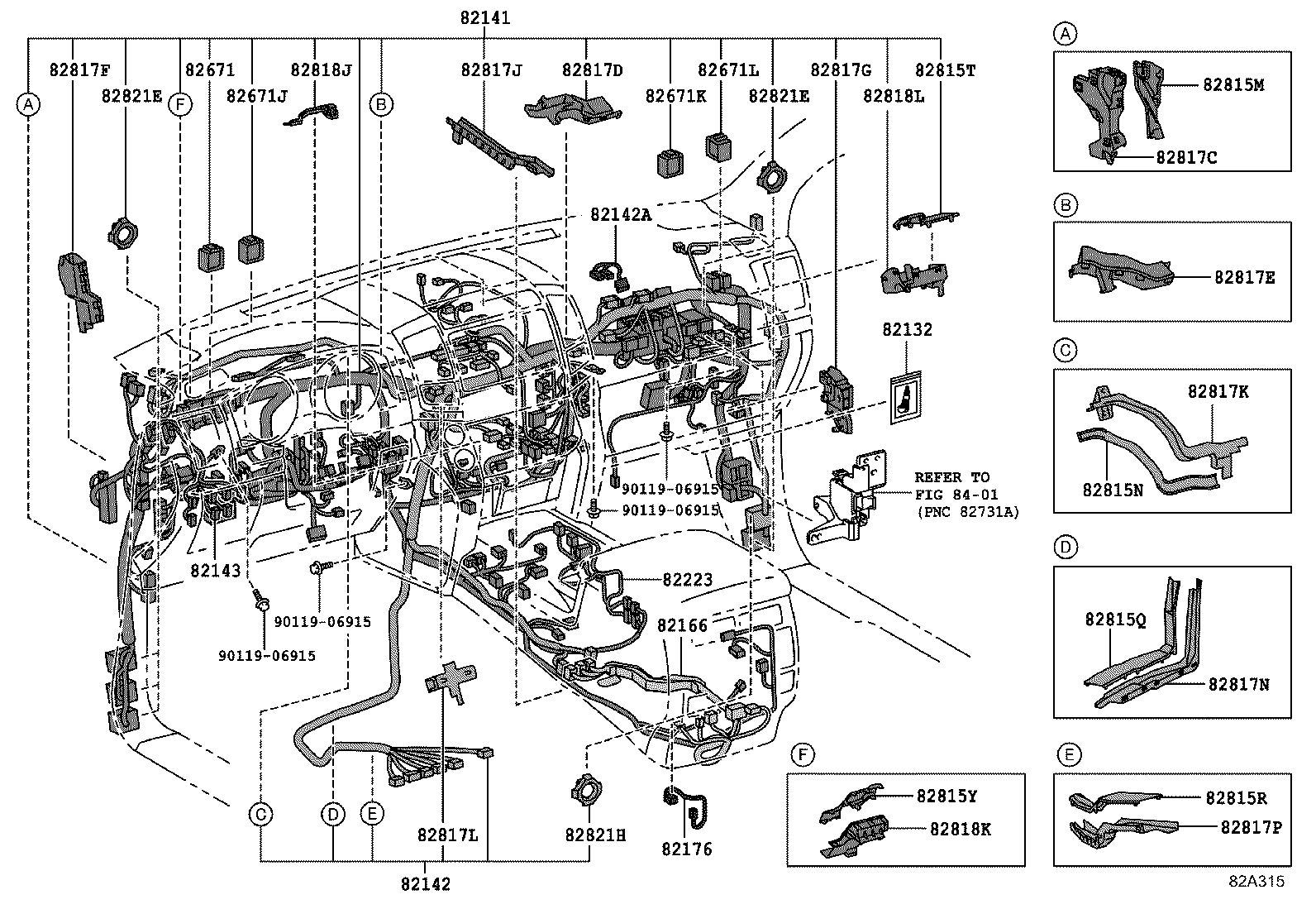82191-60C50 WIRE, FRONT SEAT, RH product image