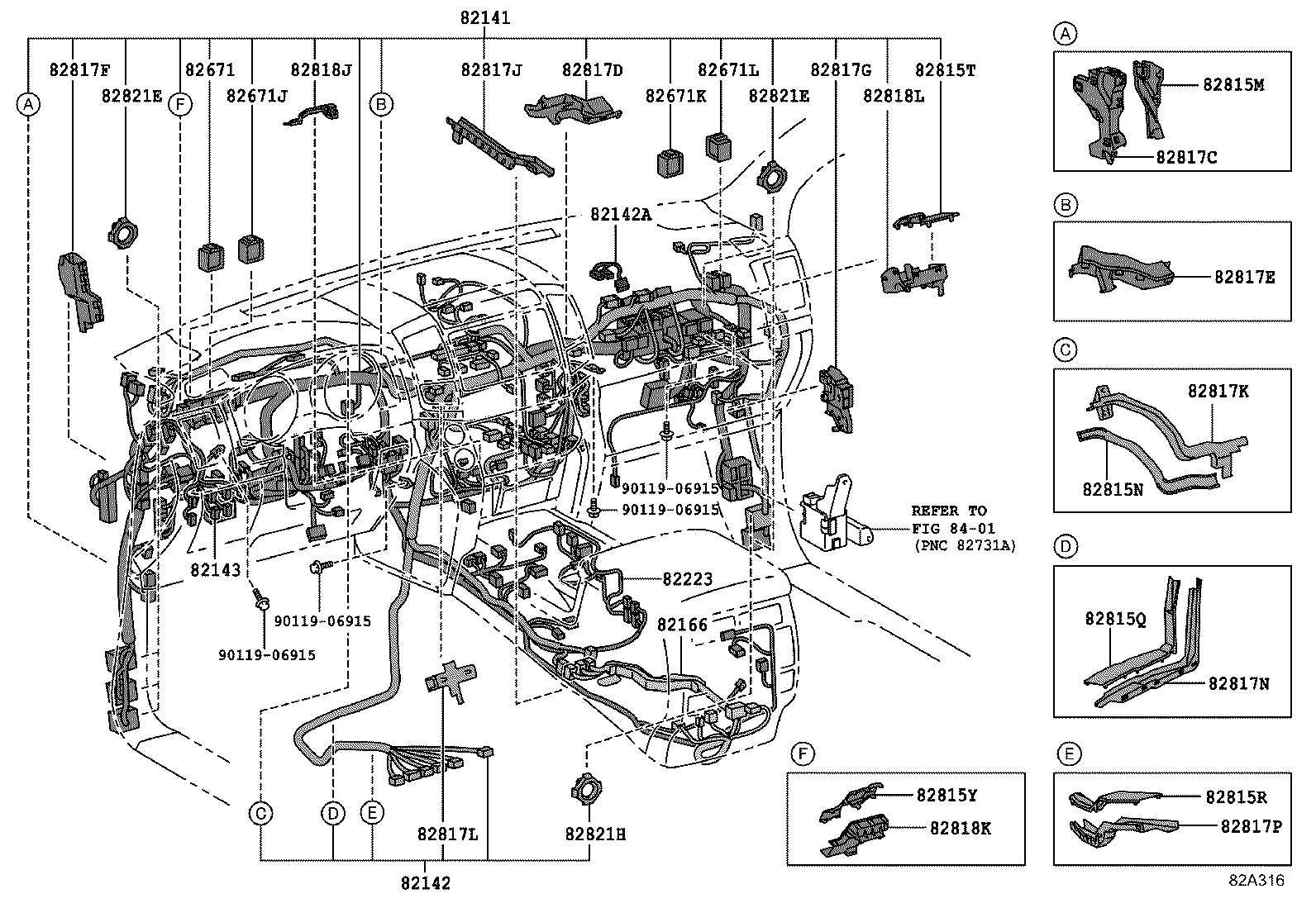 82817-60T30 PROTECTOR, WIRING HARNESS, NO.10 product image