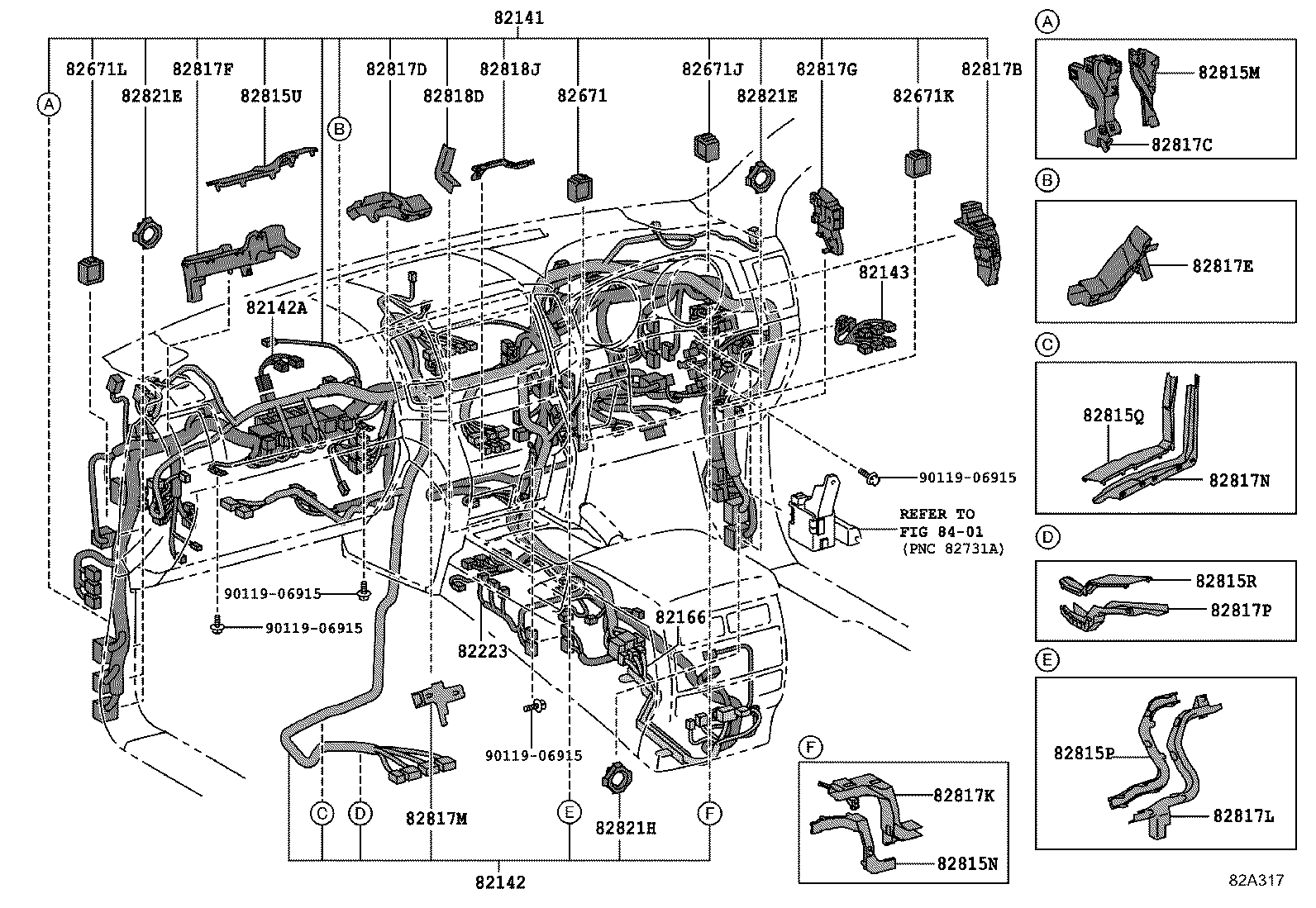 82817-60T30 PROTECTOR, WIRING HARNESS, NO.10 product image