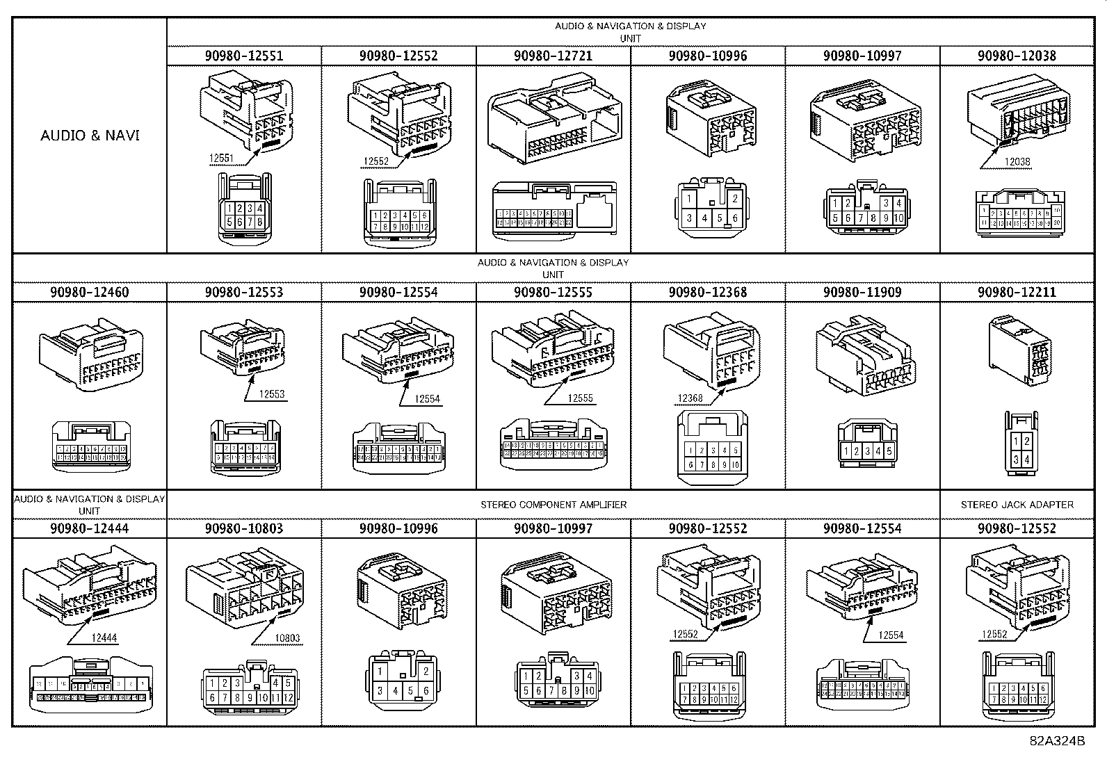 82142-76280 WIRE, INSTRUMENT PANEL, NO.2 product image