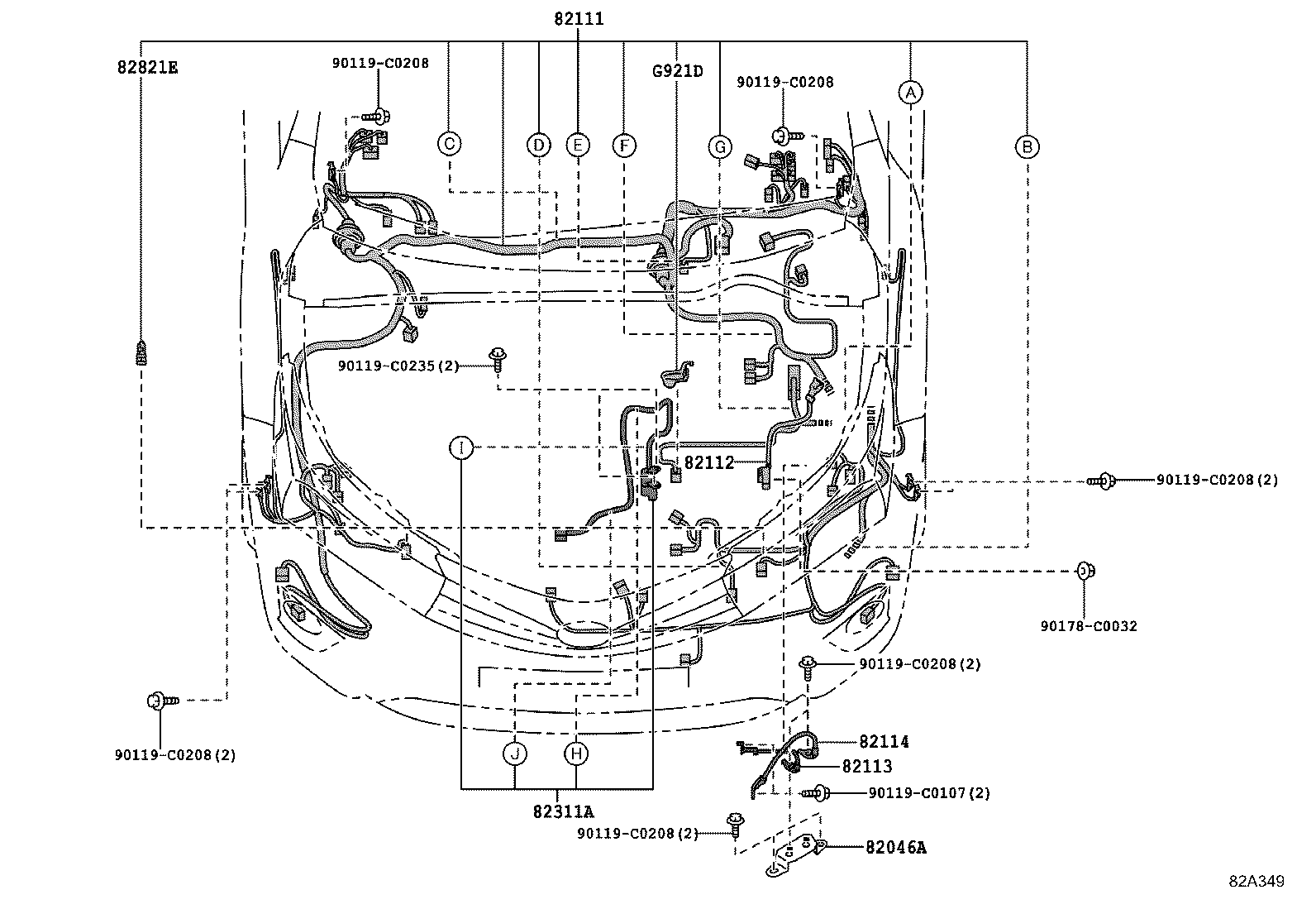 82817-02F30 PROTECTOR, WIRING HARNESS, NO.15 product image