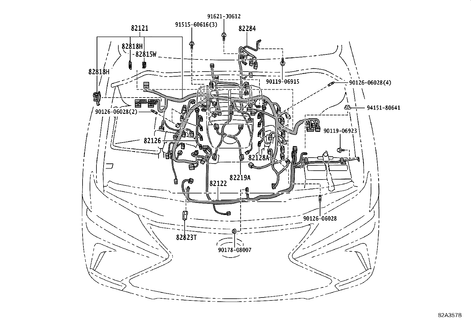 82142-6A682 WIRE, INSTRUMENT PANEL, NO.2 product image