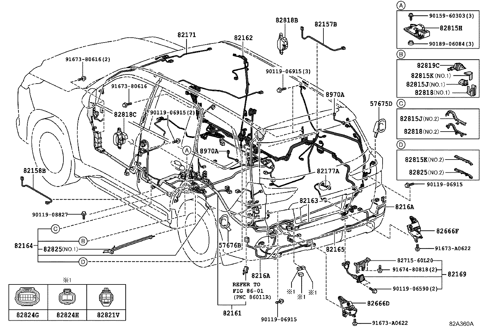 82142-6A682 WIRE, INSTRUMENT PANEL, NO.2 product image