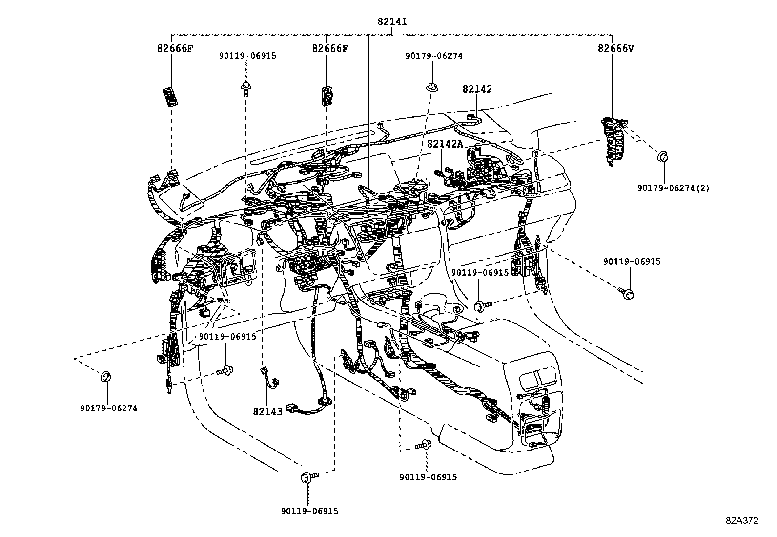 82712-28290 SUPPORT, WIRING HARNESS product image
