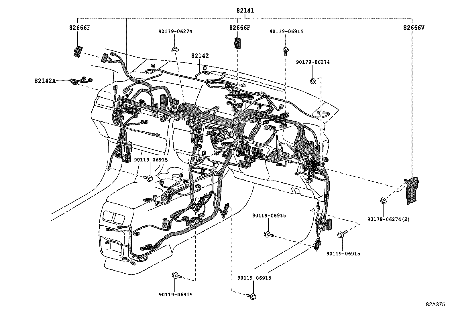 82712-28290 SUPPORT, WIRING HARNESS product image