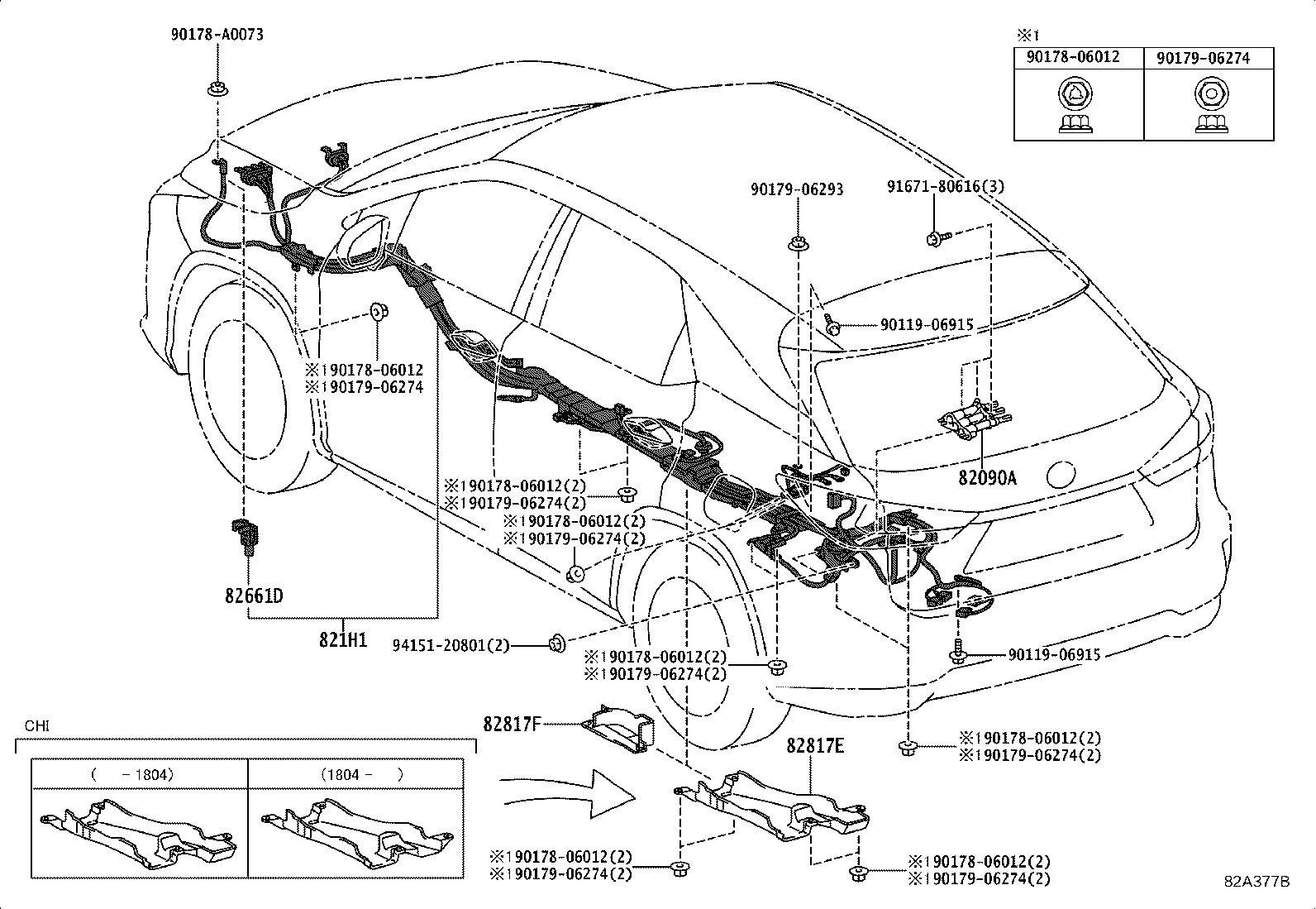 8219B-48050 WIRE, FRONT SEAT, LH NO.2 product image