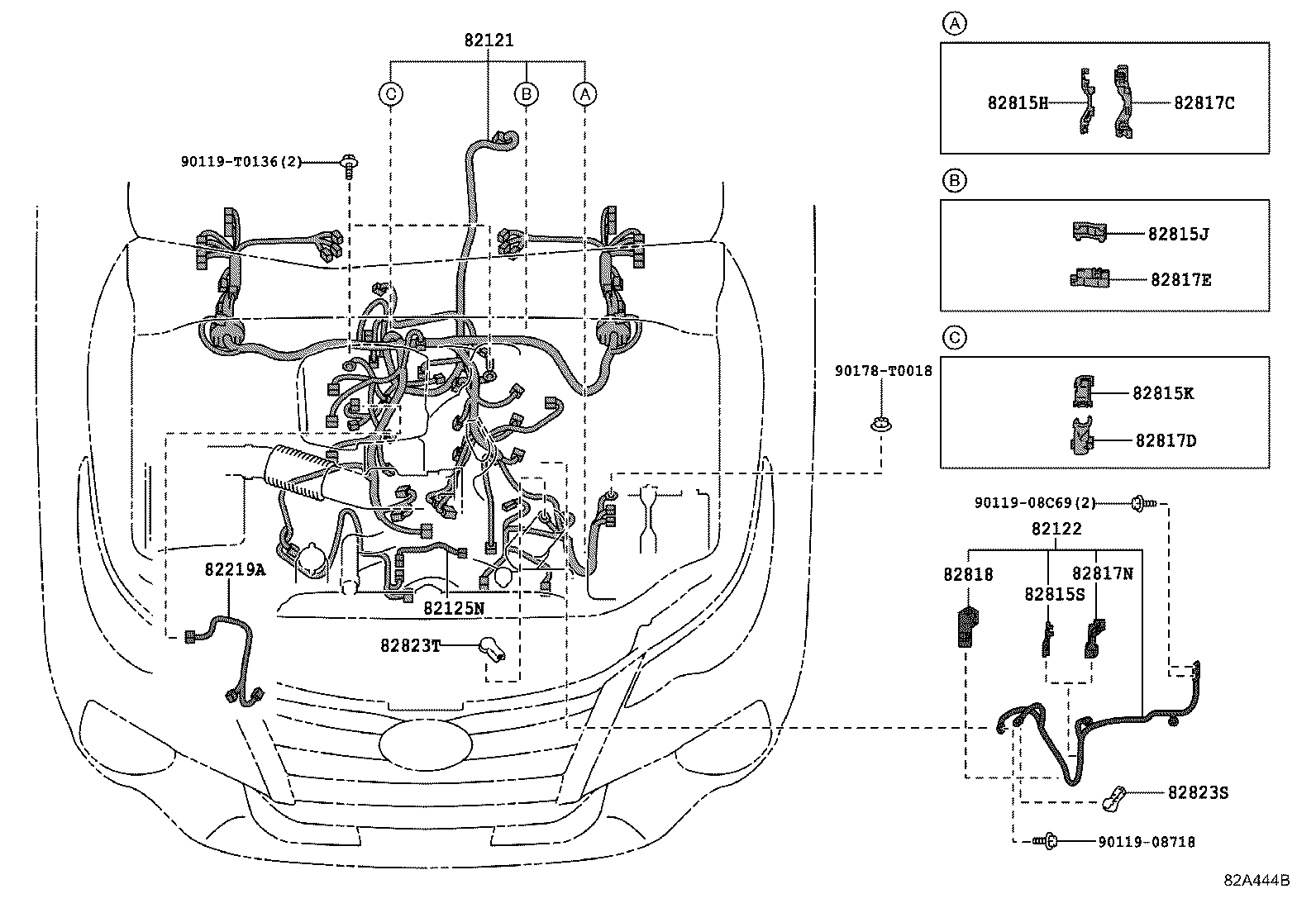 82142-KK341 WIRE, INSTRUMENT PANEL, NO.2 product image