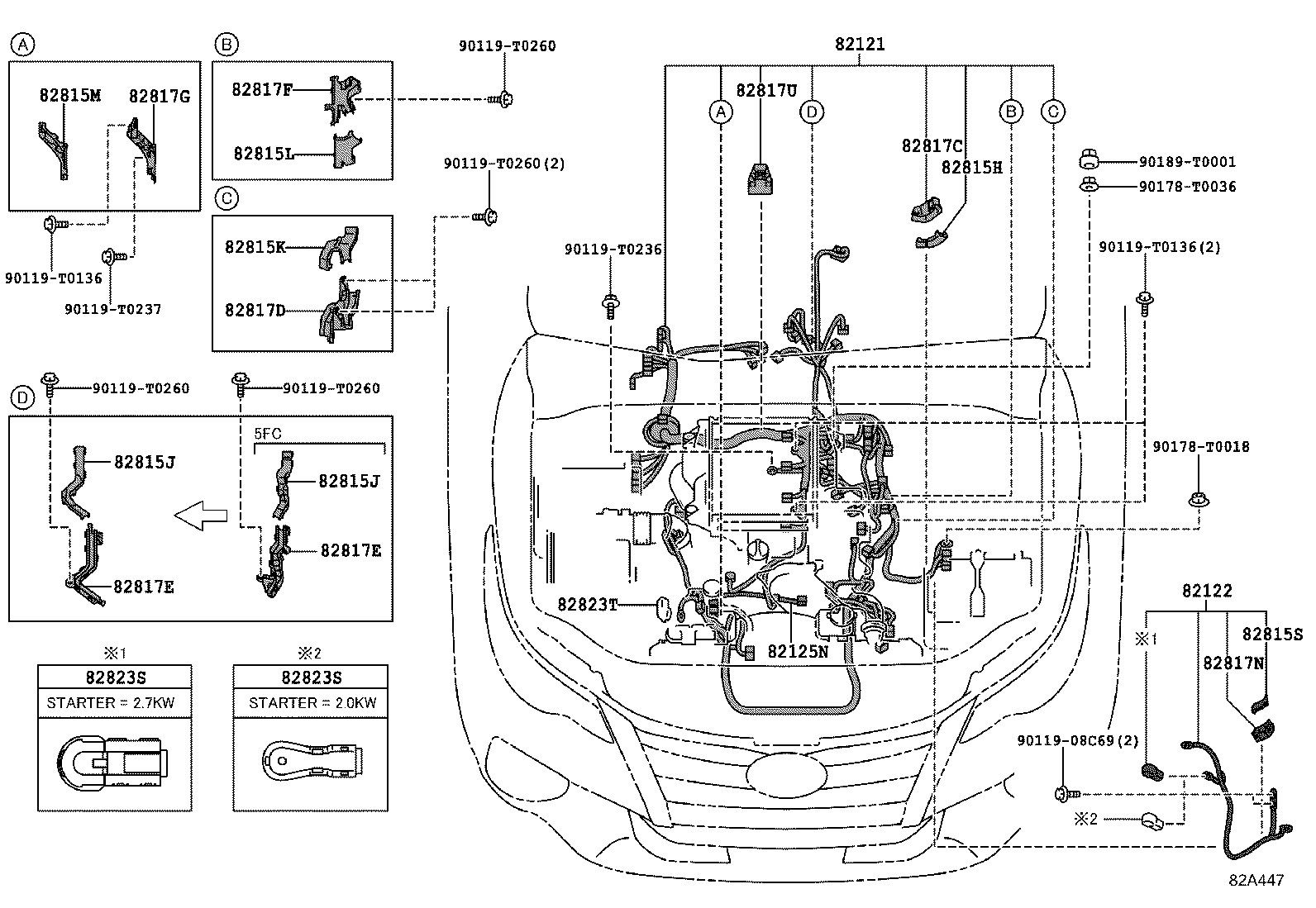 82142-KK341 WIRE, INSTRUMENT PANEL, NO.2 product image