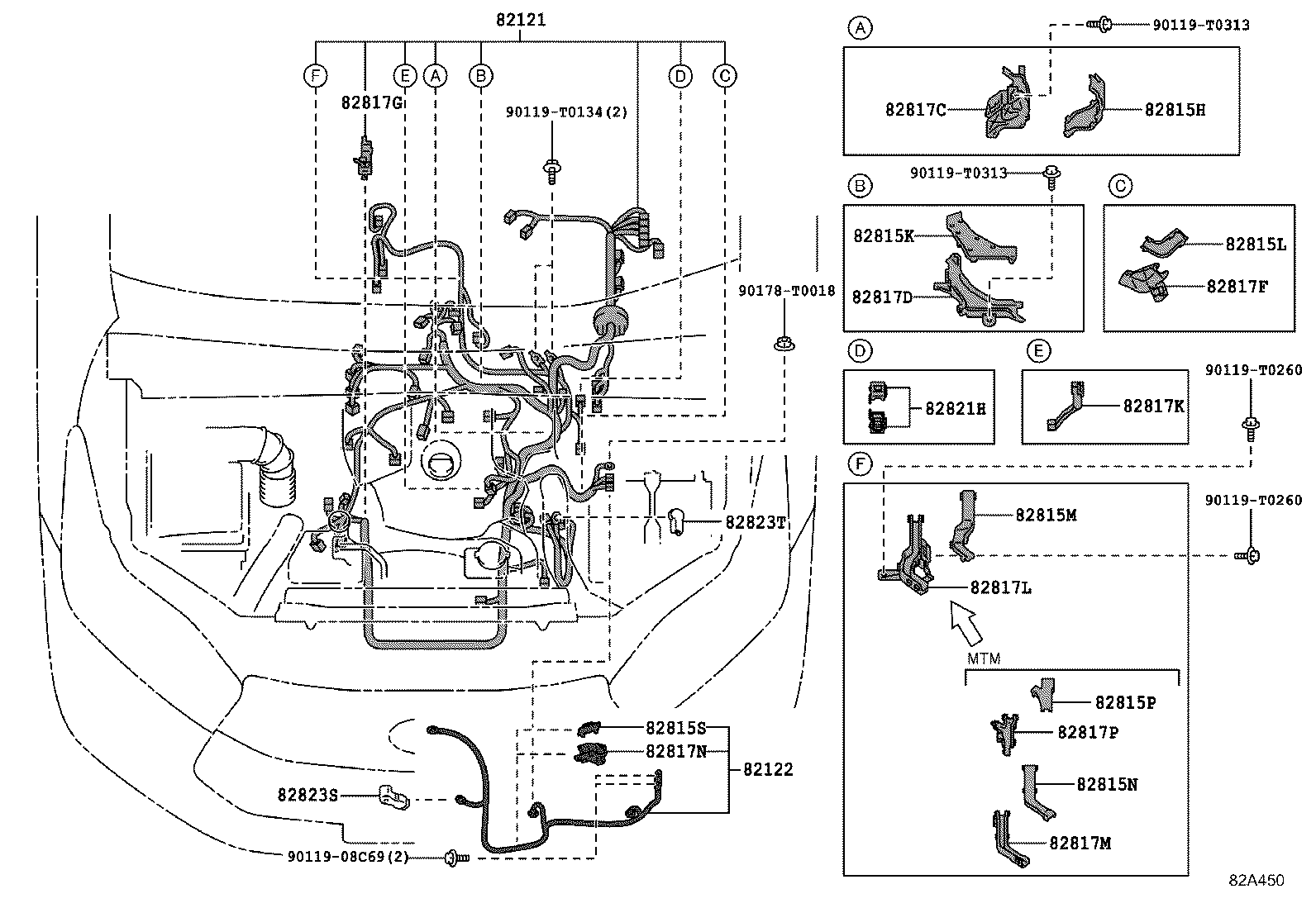 82142-KK020 WIRE, INSTRUMENT PANEL, NO.2 product image