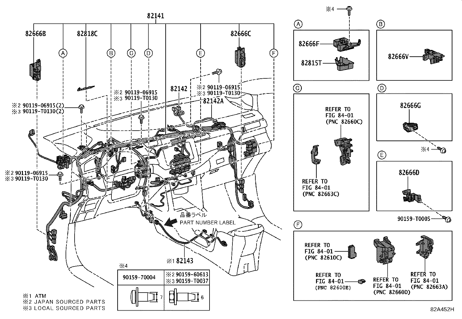 82142-KK020 WIRE, INSTRUMENT PANEL, NO.2 product image