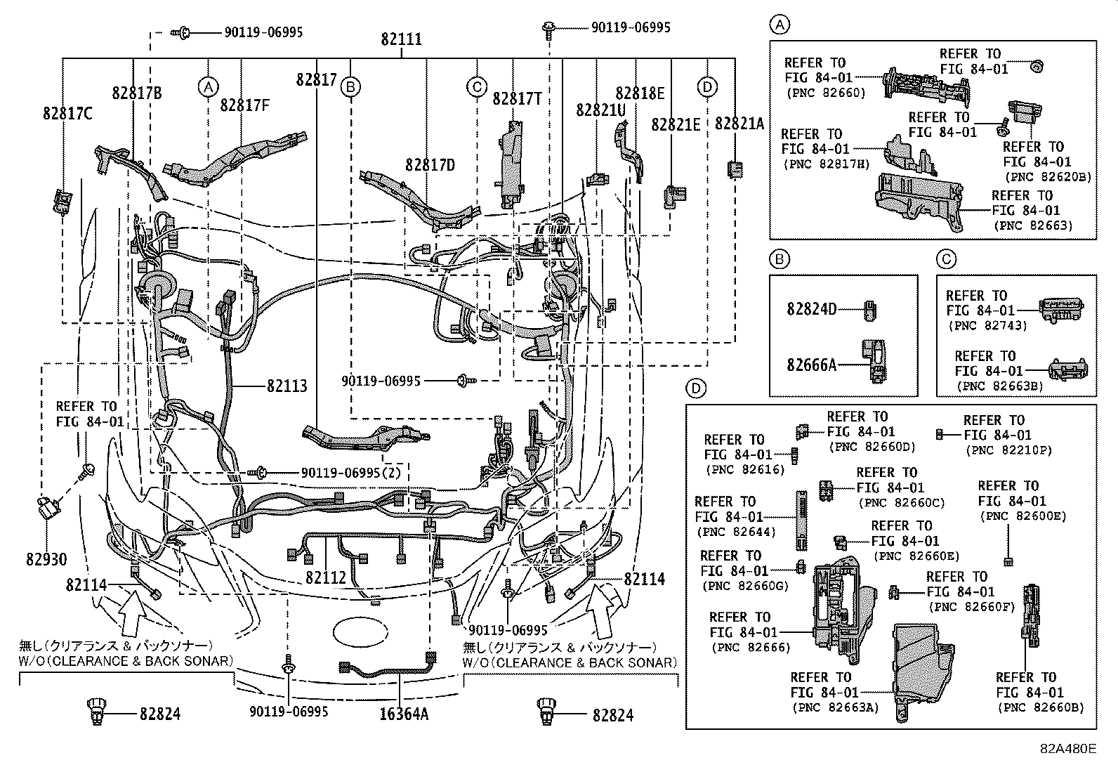82191-30841 WIRE, FRONT SEAT, RH product image