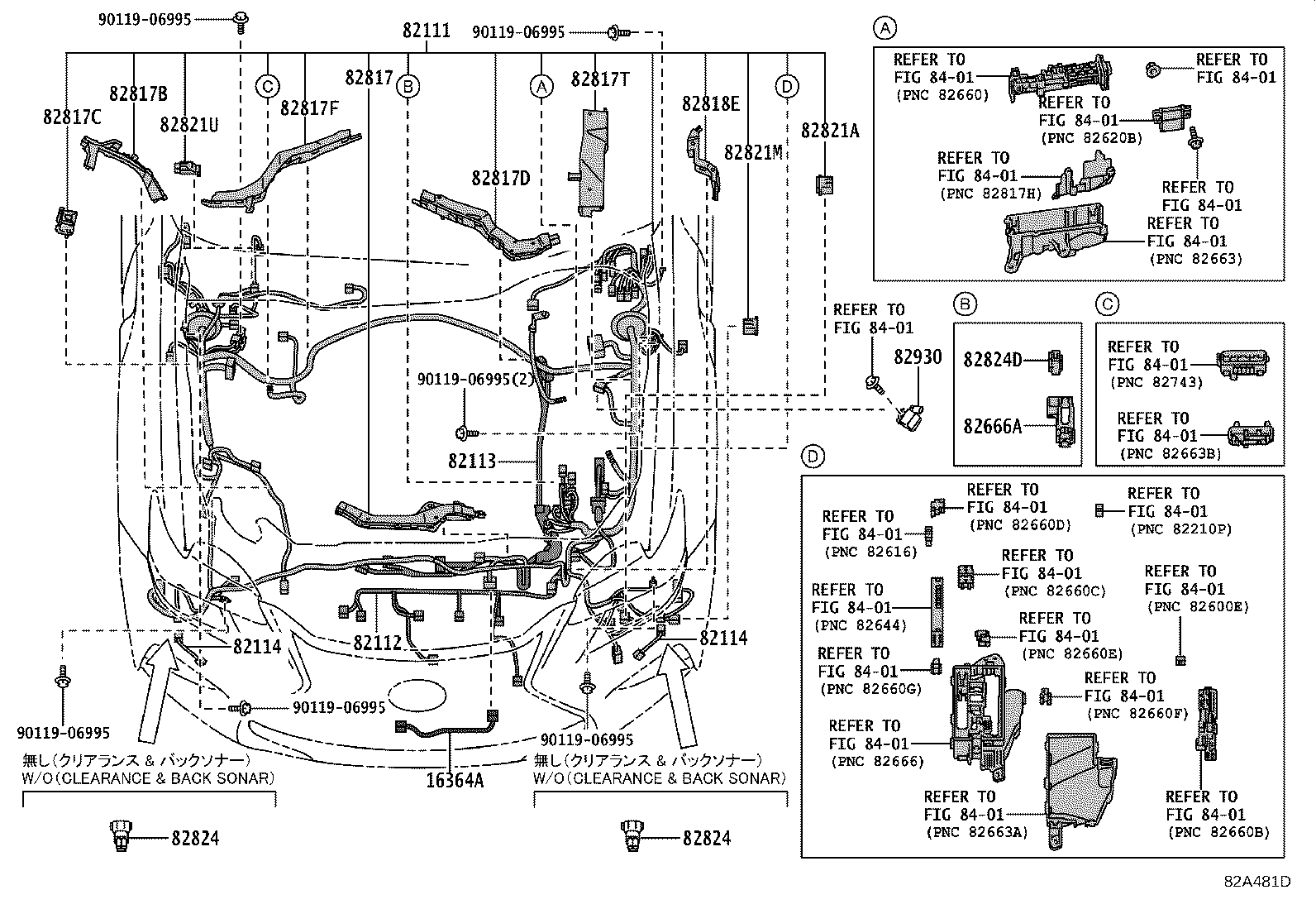 82191-30841 WIRE, FRONT SEAT, RH product image