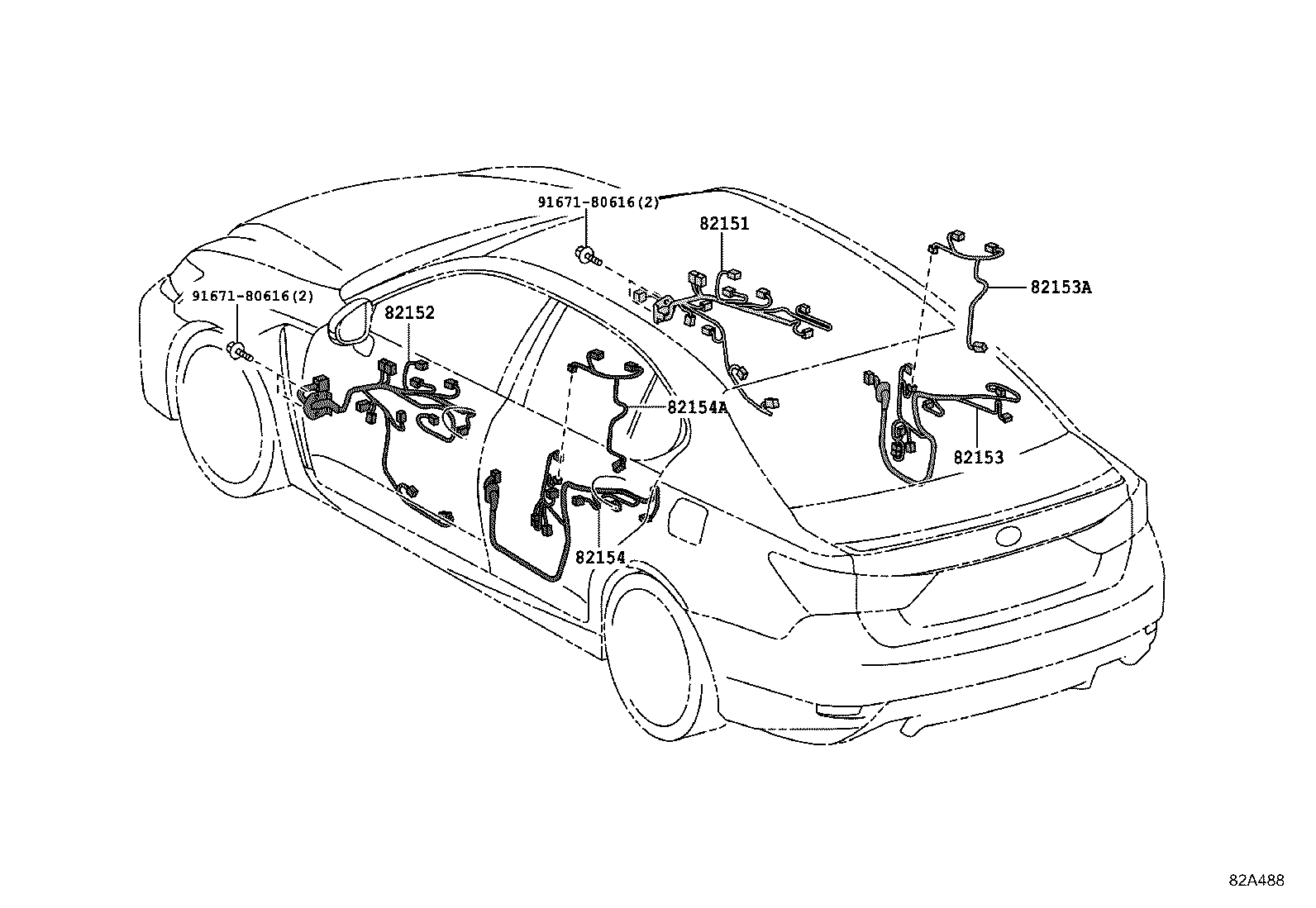 82191-30841 WIRE, FRONT SEAT, RH product image