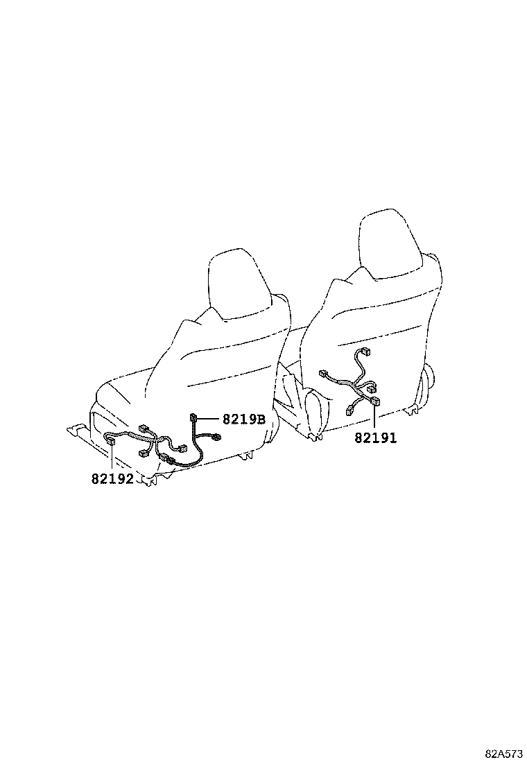 82191-47160 WIRE, FRONT SEAT, RH product image