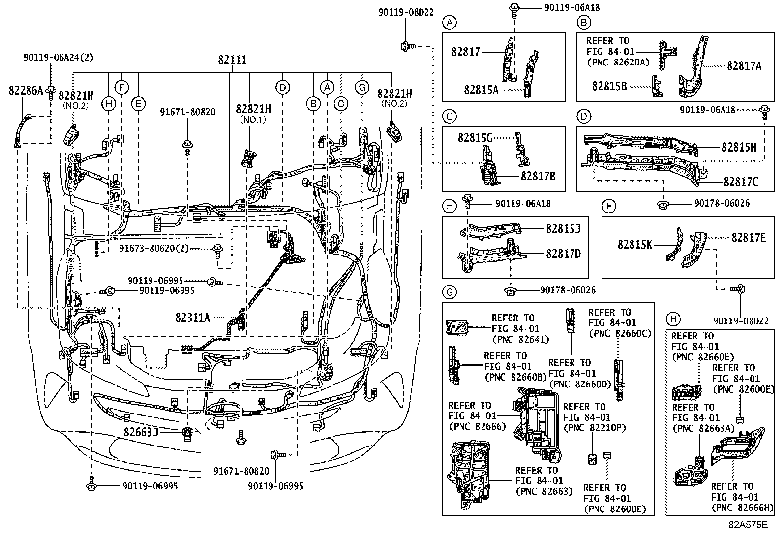 82140-47041 WIRE, INSTRUMENT PANEL, NO.2 product image