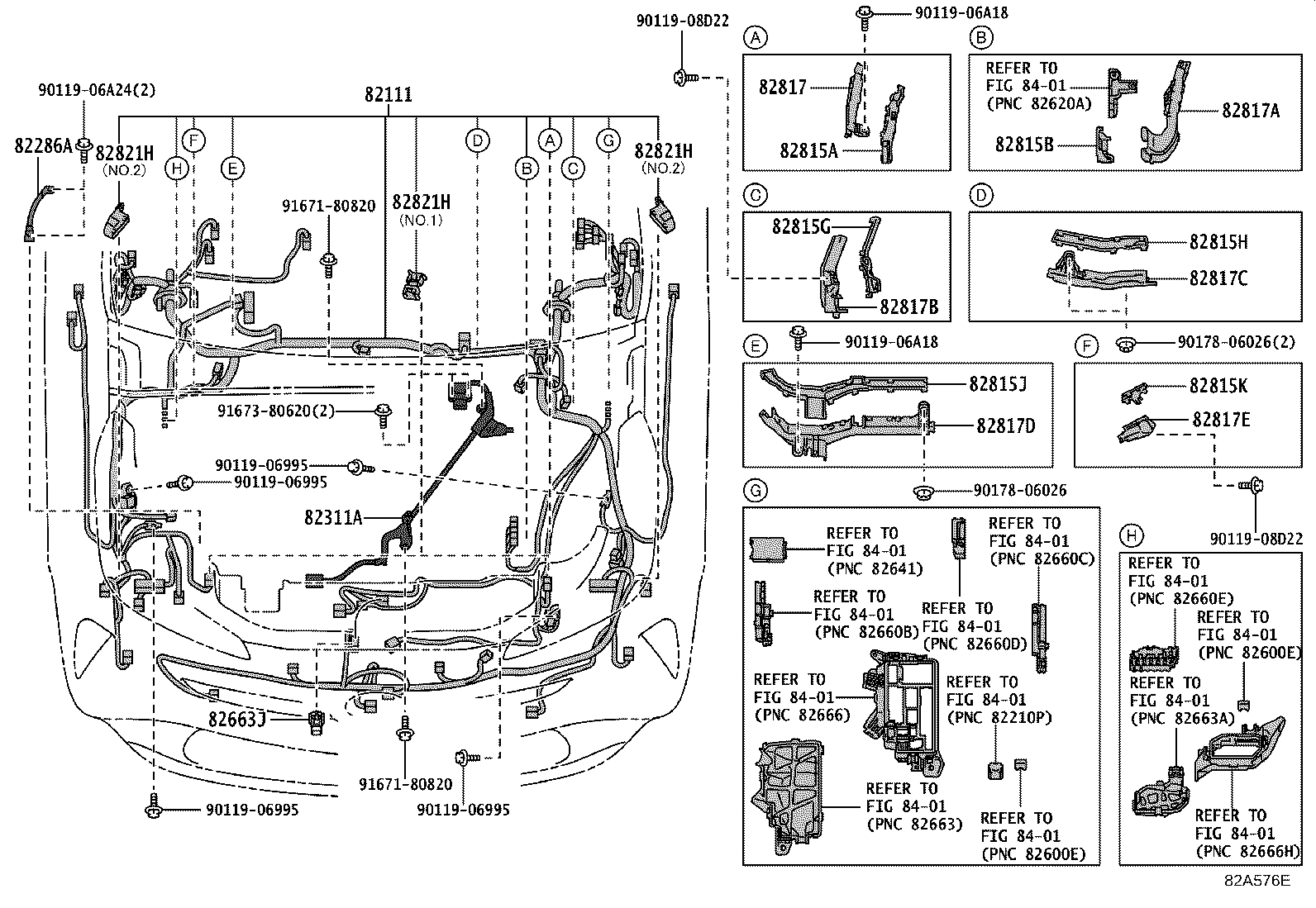 82140-47041 WIRE, INSTRUMENT PANEL, NO.2 product image