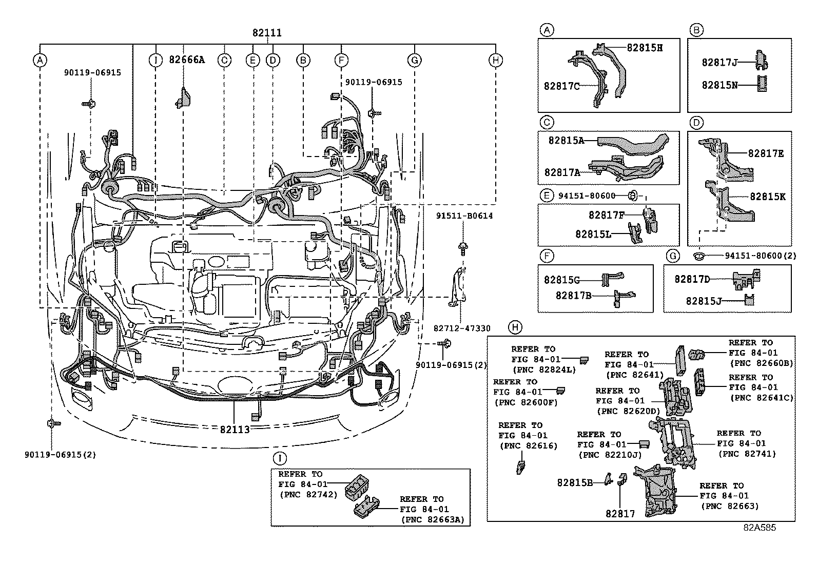82142-47130 WIRE, INSTRUMENT PANEL, NO.2 product image