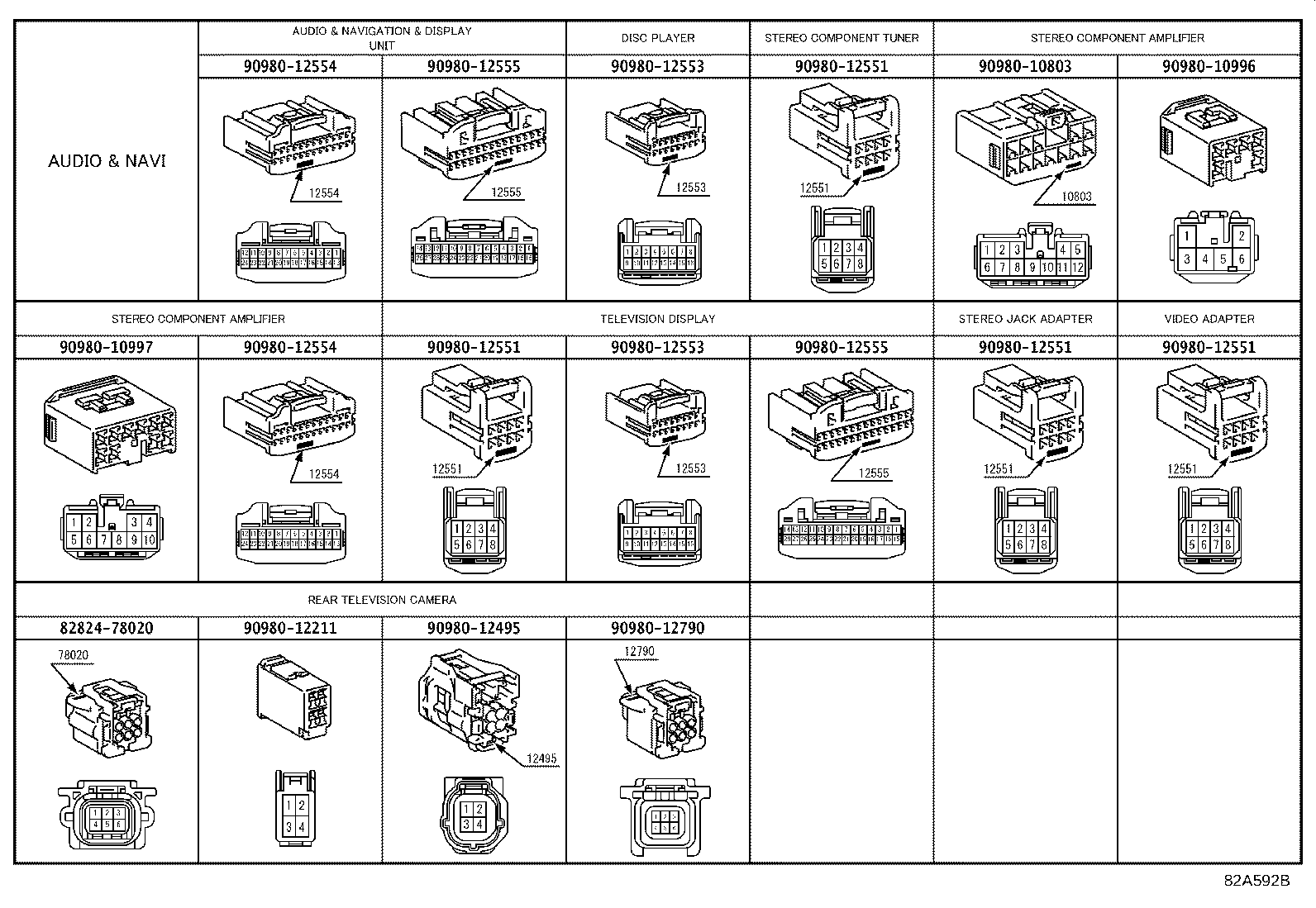 82053-08050 WIRE, REAR DOOR, NO.1 product image