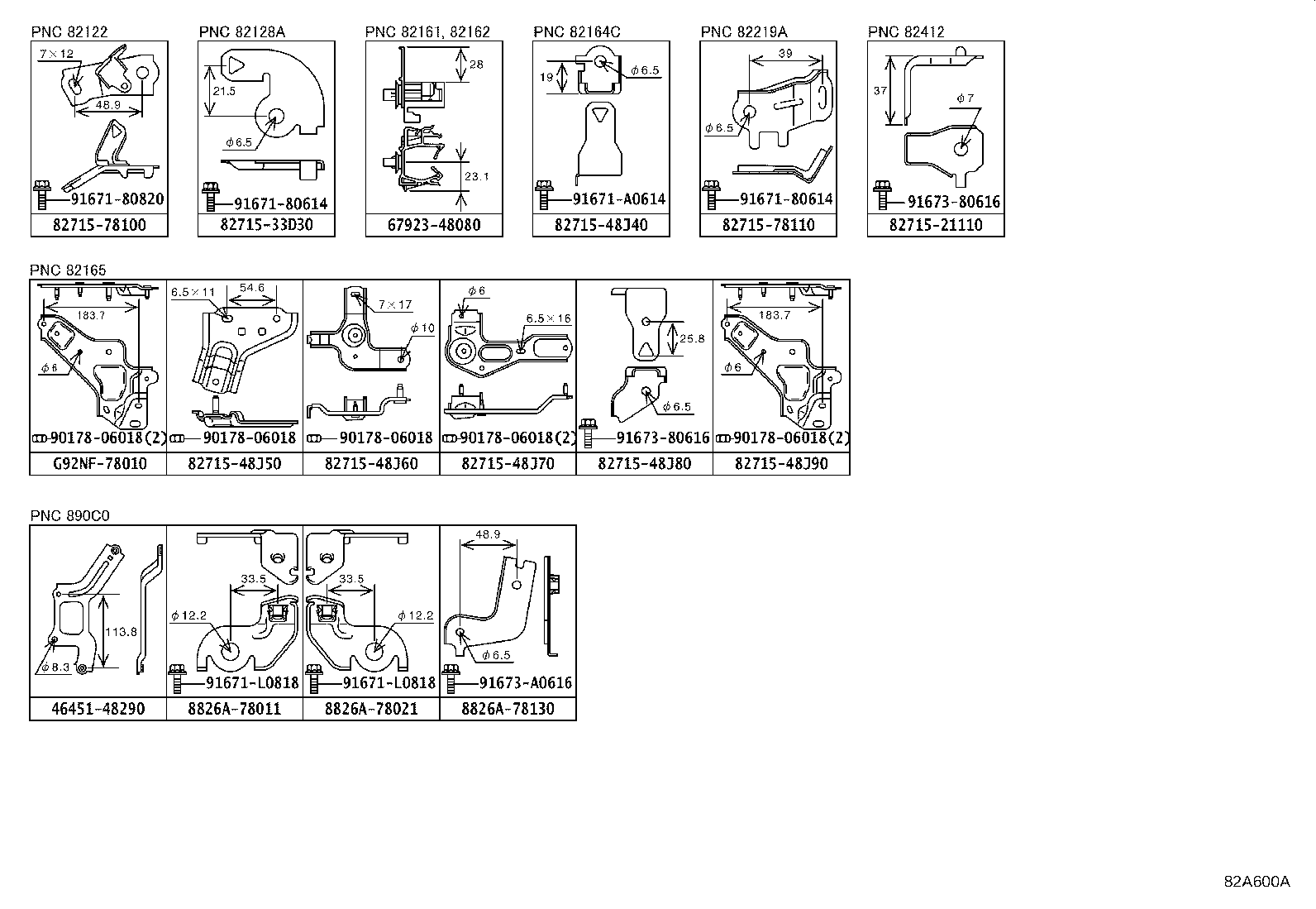 82142-78210 WIRE, INSTRUMENT PANEL, NO.2 product image