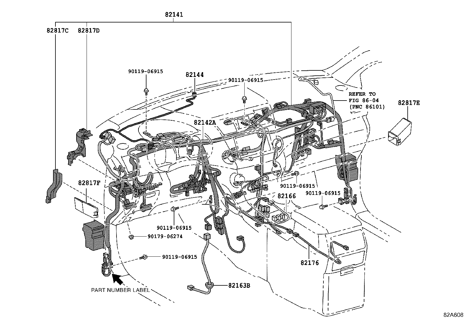 82191-48330 WIRE, FRONT SEAT, RH product image