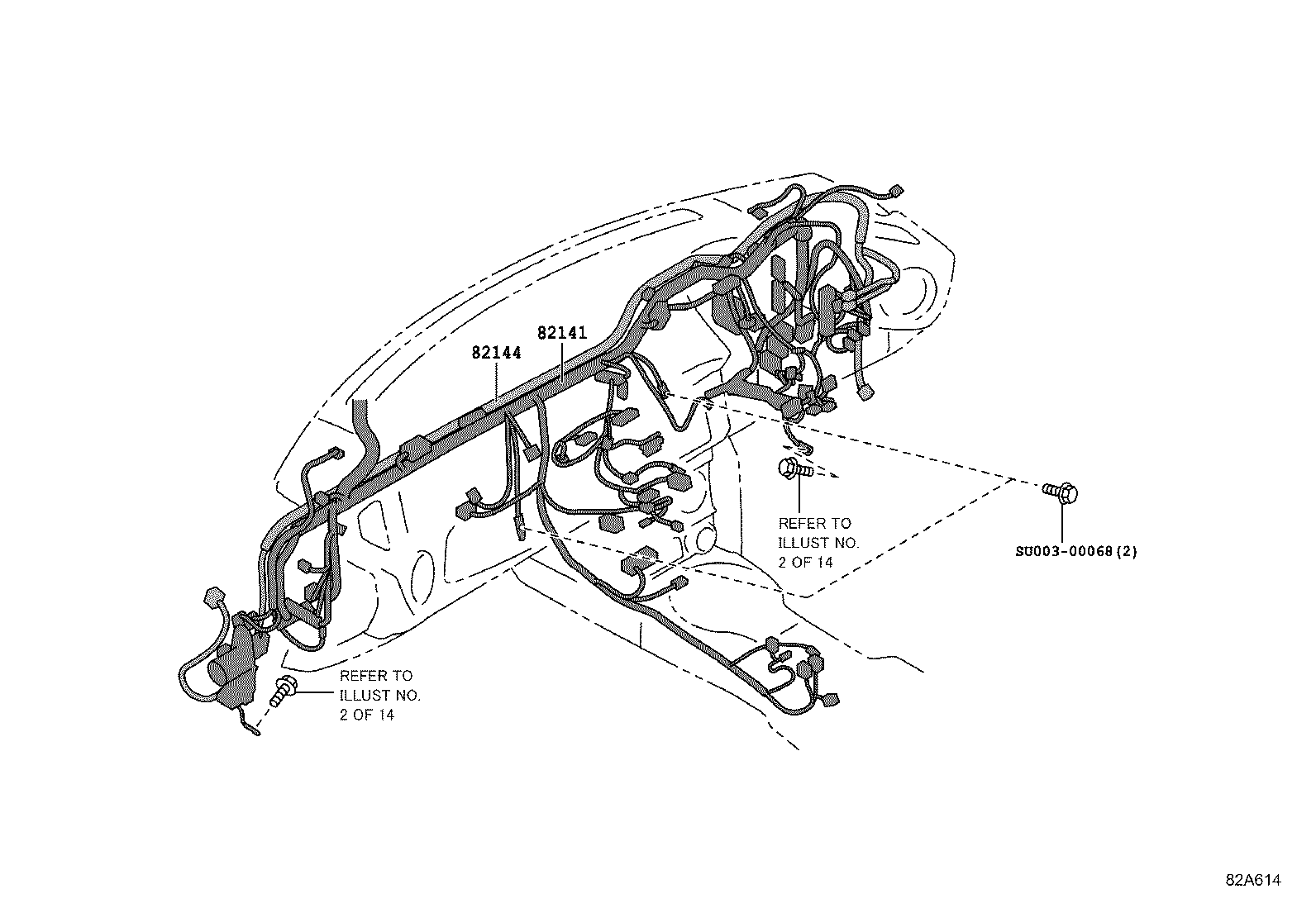 82111-18040 WIRE, ENGINE ROOM, NO.2 product image