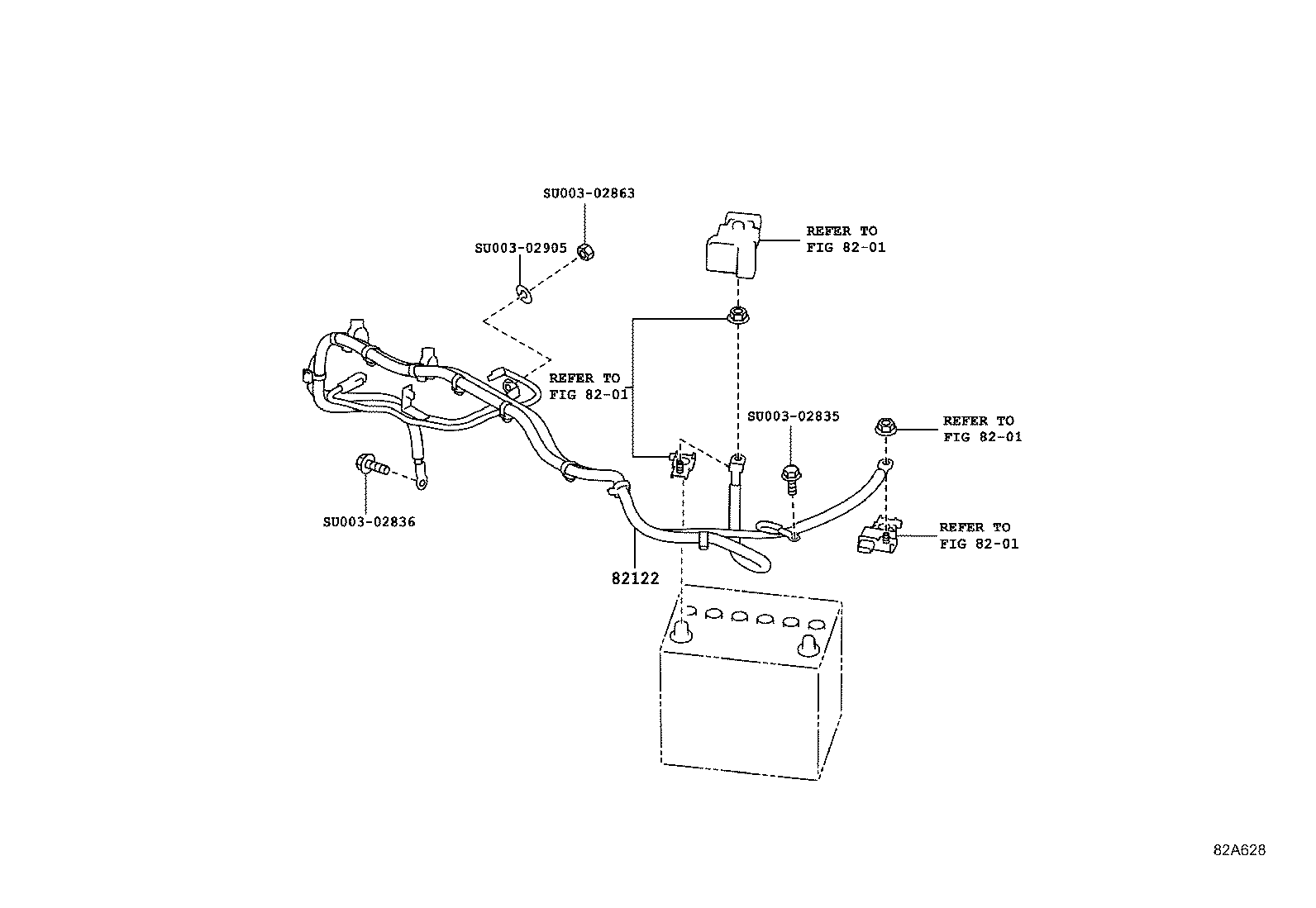 82111-18040 WIRE, ENGINE ROOM, NO.2 product image