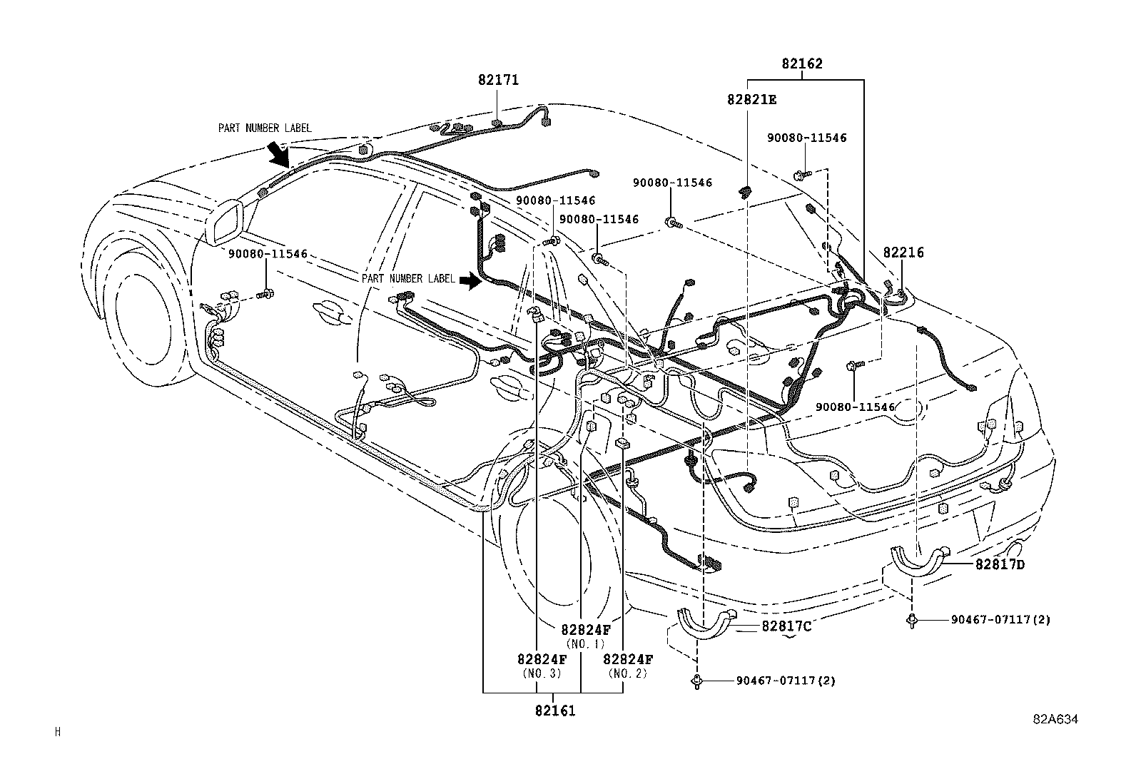 82142-AC010 WIRE, INSTRUMENT PANEL, NO.2 product image