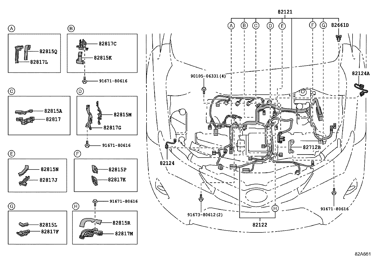 82121-12P90 WIRE, ENGINE product image