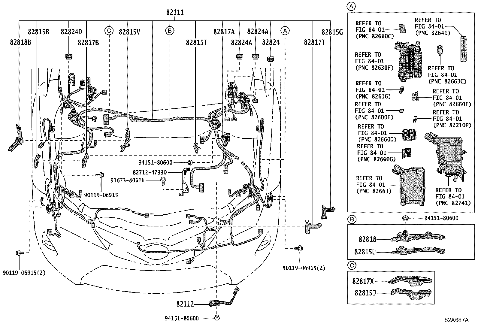 82142-12540 WIRE, INSTRUMENT PANEL, NO.2 product image