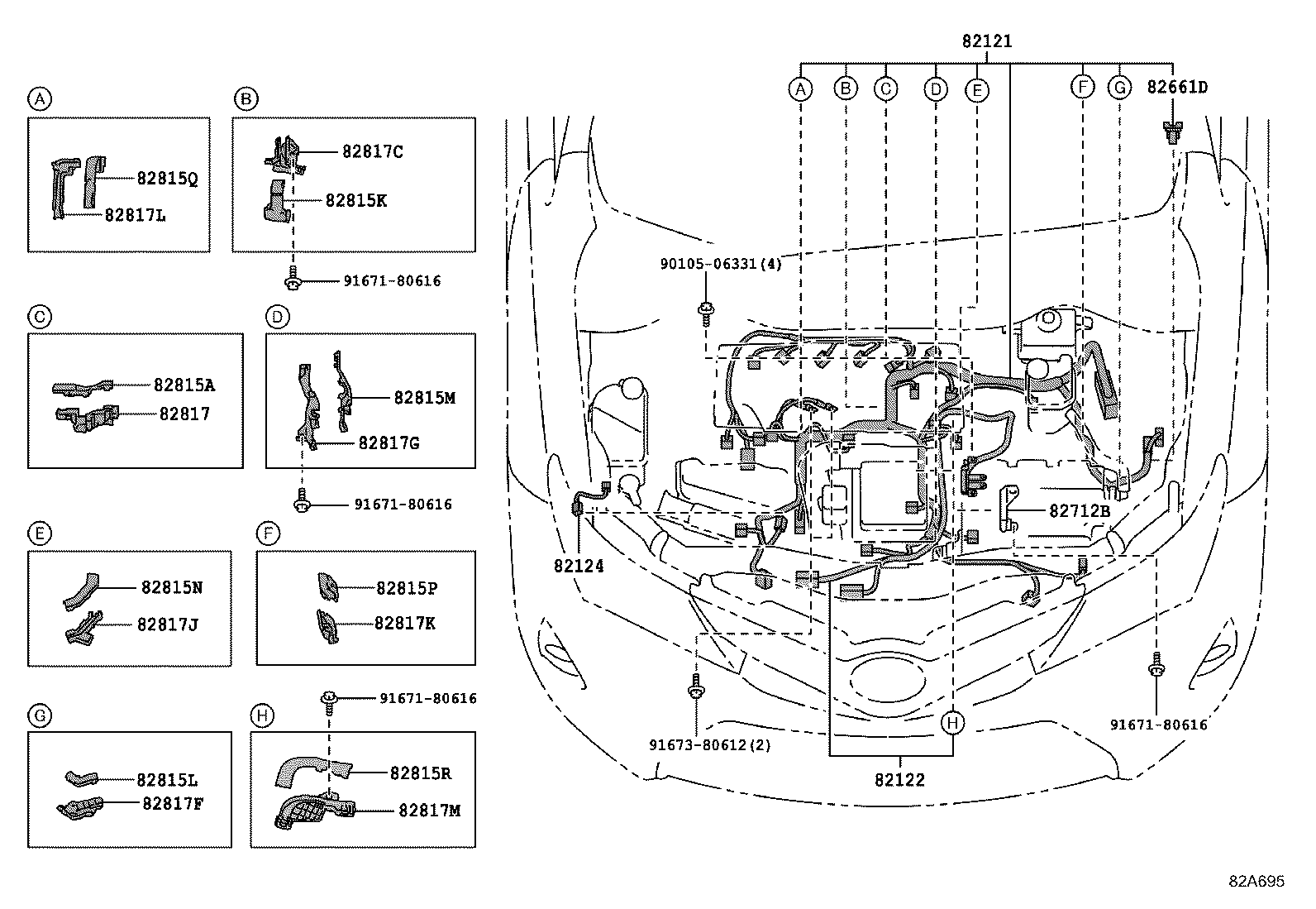 82142-12540 WIRE, INSTRUMENT PANEL, NO.2 product image