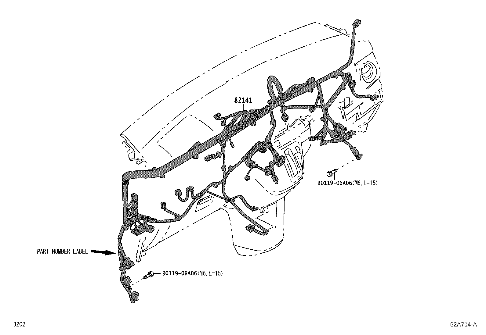 82153-BZ400 WIRE, REAR DOOR, RH product image