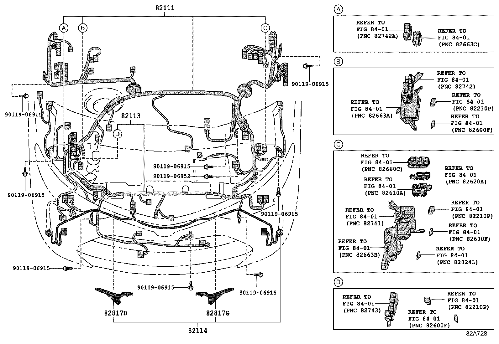 82113-28191 WIRE, ENGINE ROOM, NO.3 product image