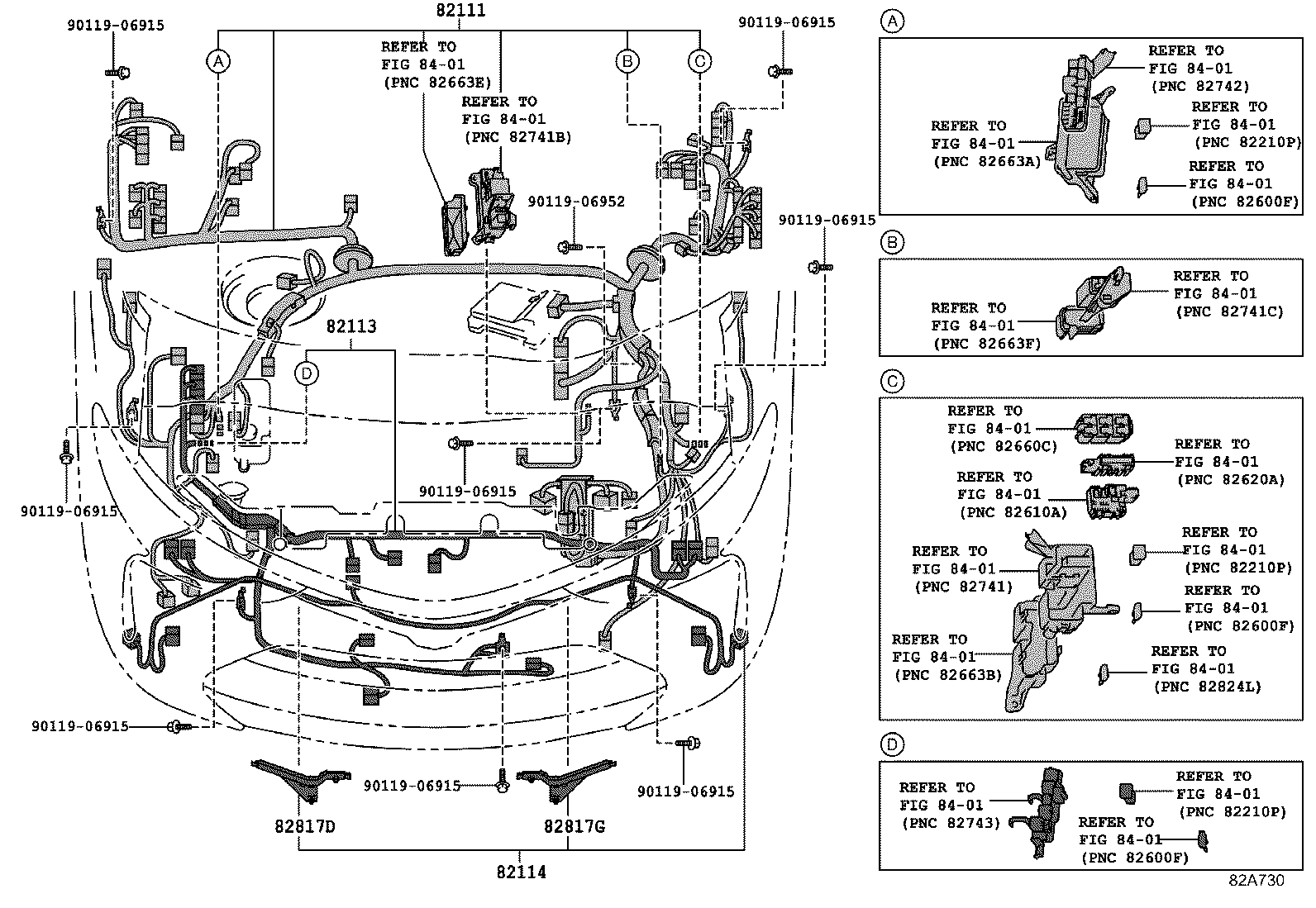 82113-28170 WIRE, ENGINE ROOM, NO.3 product image