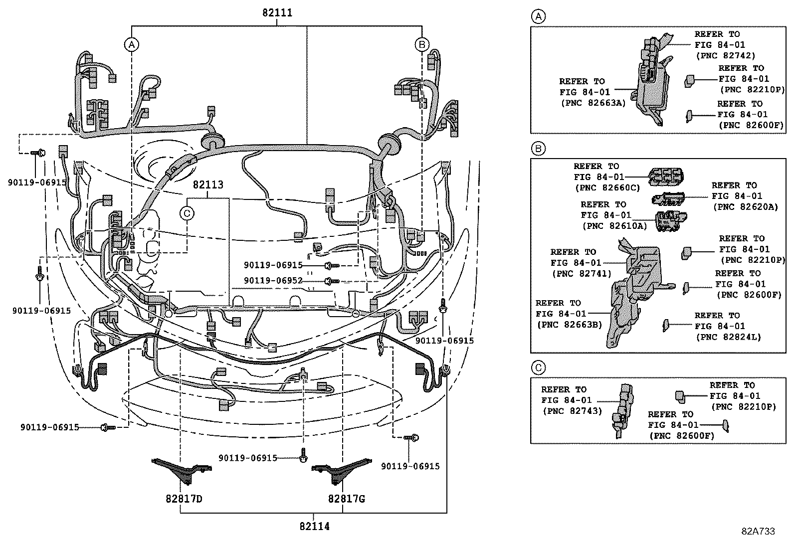 82142-28040 WIRE, INSTRUMENT PANEL, NO.2 product image