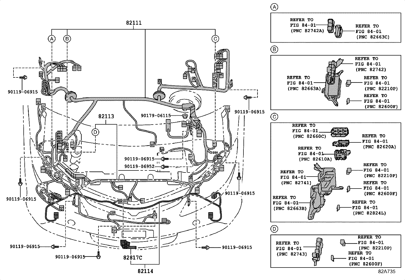 82142-28040 WIRE, INSTRUMENT PANEL, NO.2 product image