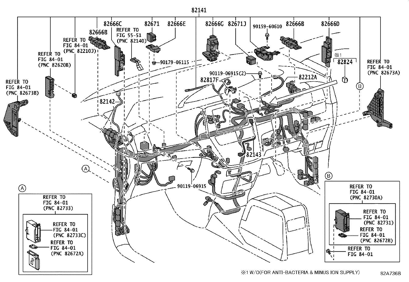 82142-28040 WIRE, INSTRUMENT PANEL, NO.2 product image