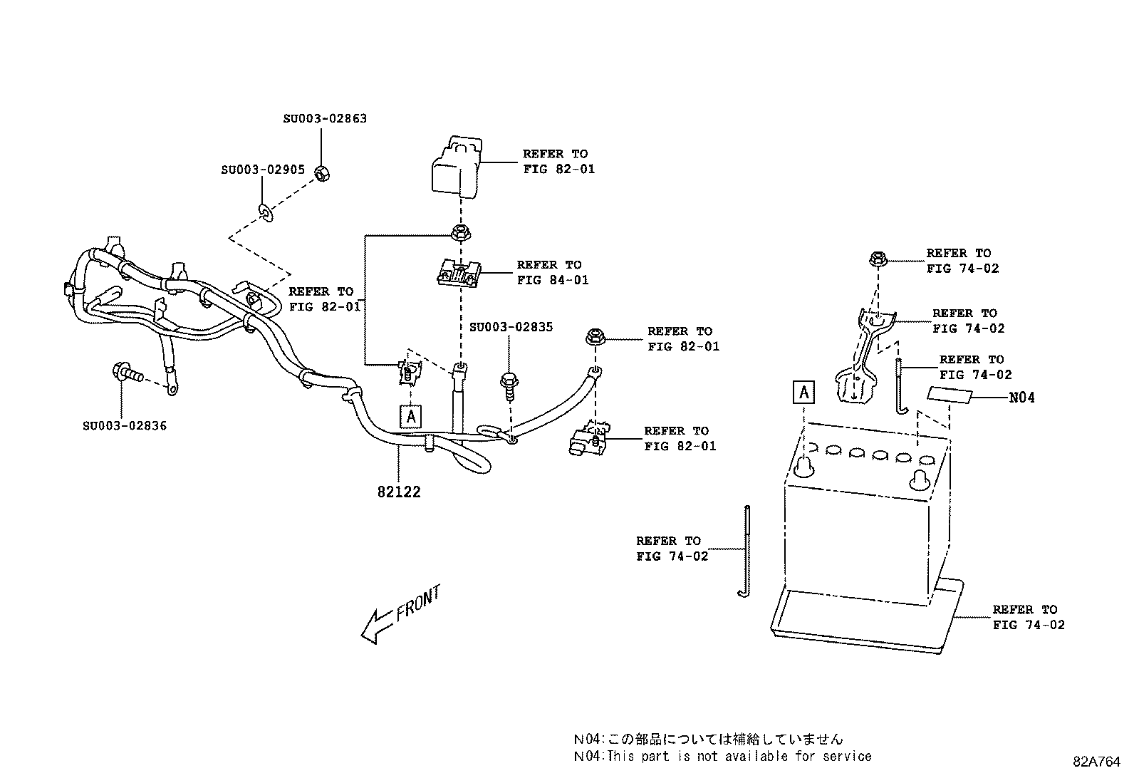 82183-18020 WIRE, LUGGAGE ROOM, NO.3 product image