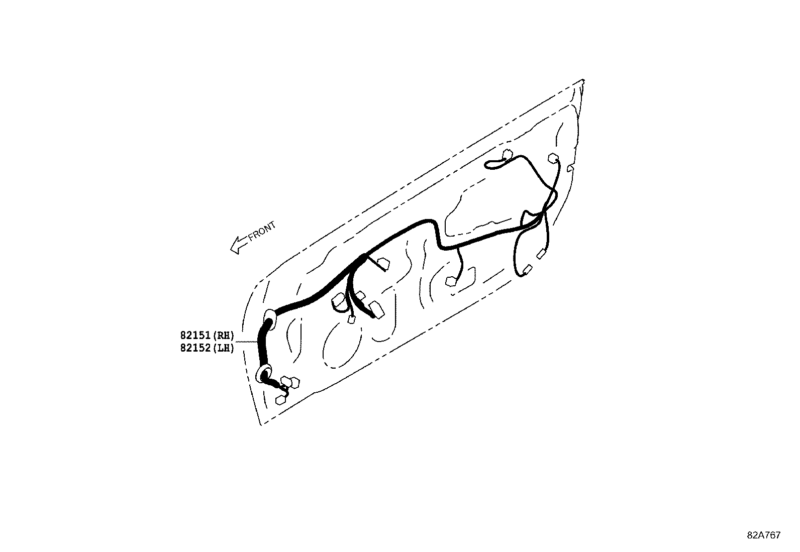 82183-18020 WIRE, LUGGAGE ROOM, NO.3 product image