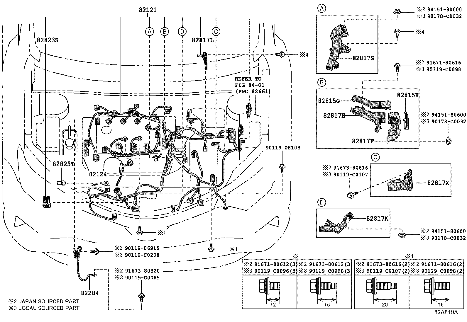 82142-0R080 WIRE, INSTRUMENT PANEL, NO.2 product image