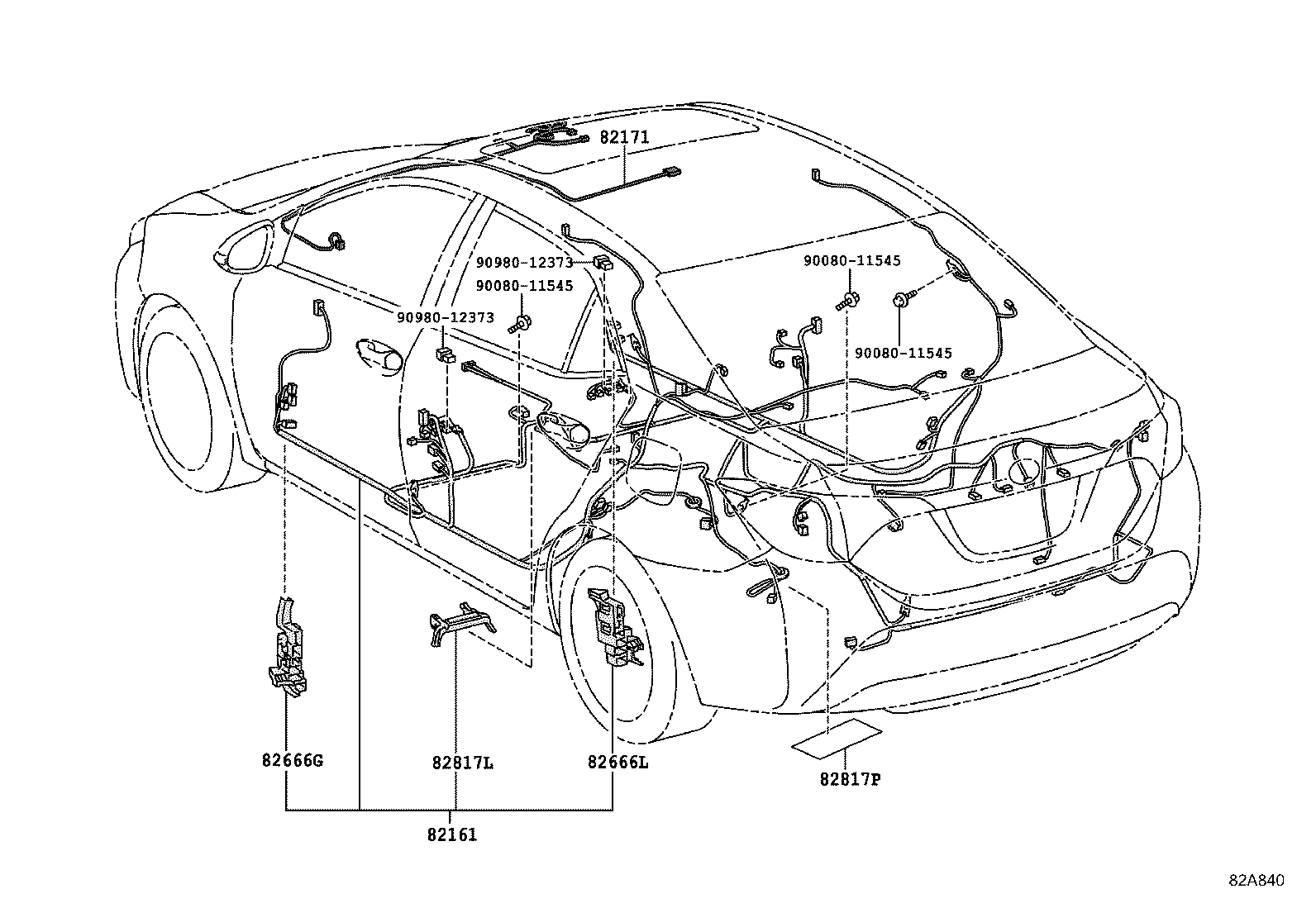 82817-02100 PROTECTOR, WIRING HARNESS, NO.1 product image