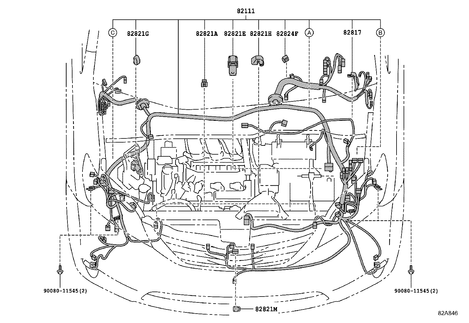 82053-08060 WIRE, REAR DOOR, NO.1 product image