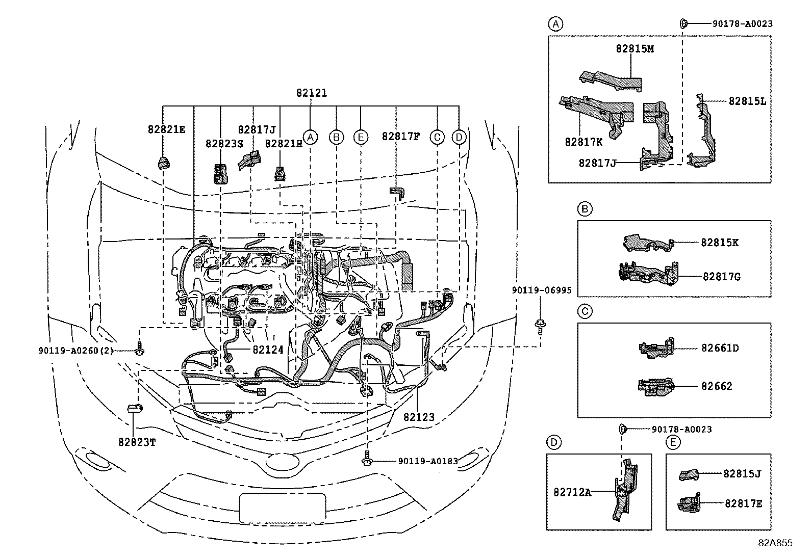 82121-0Z451 WIRE, ENGINE product image